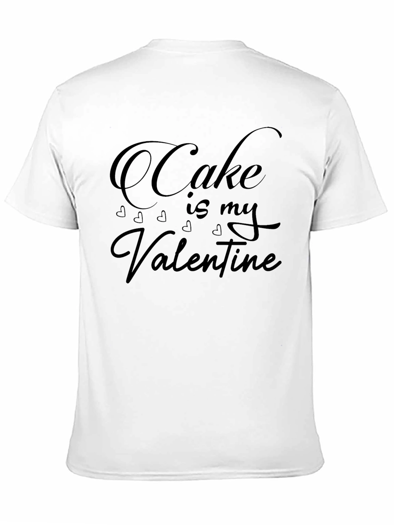 Cake is My Valentine Black T-Shirt