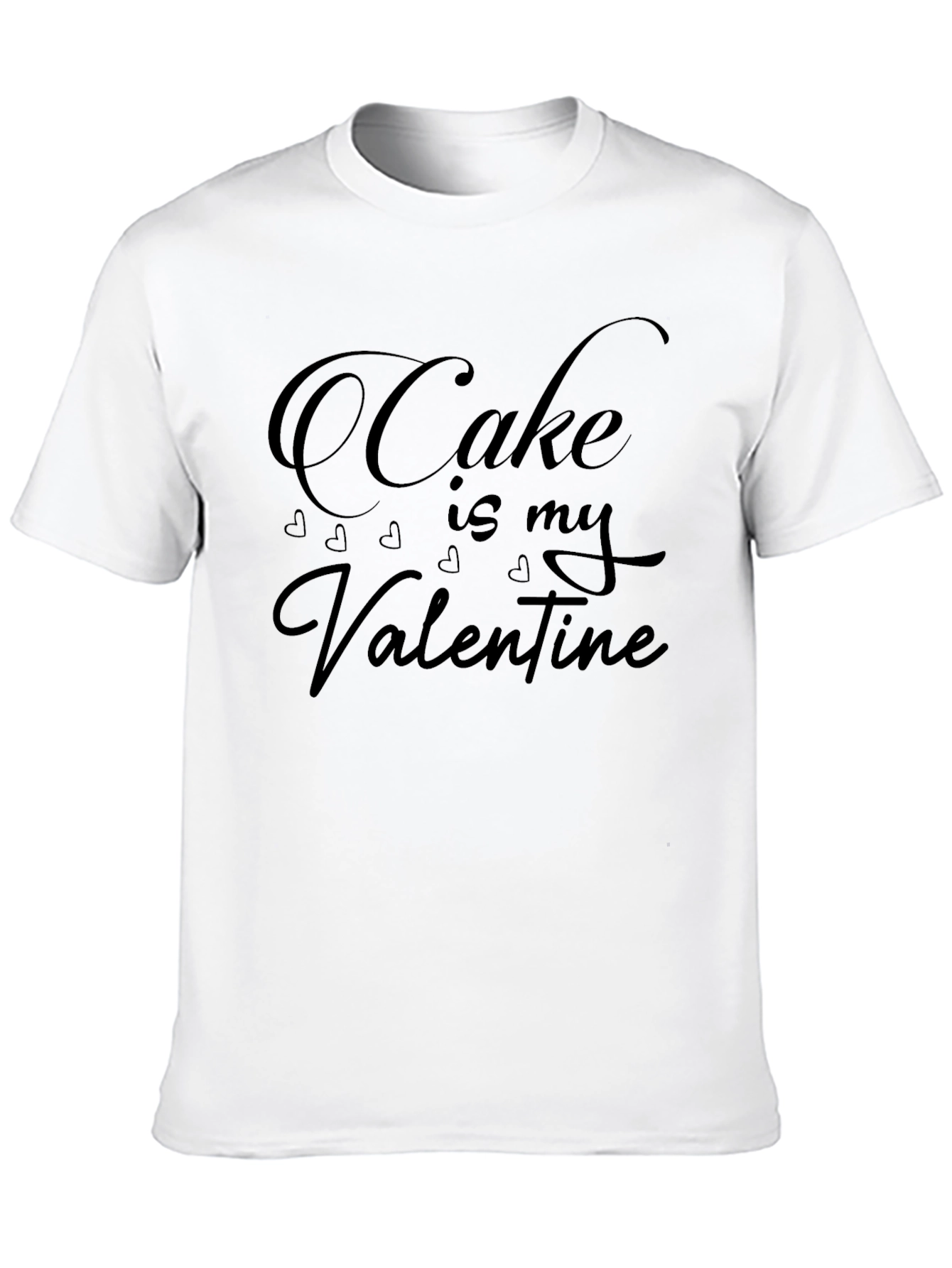 Cake is My Valentine Black T-Shirt