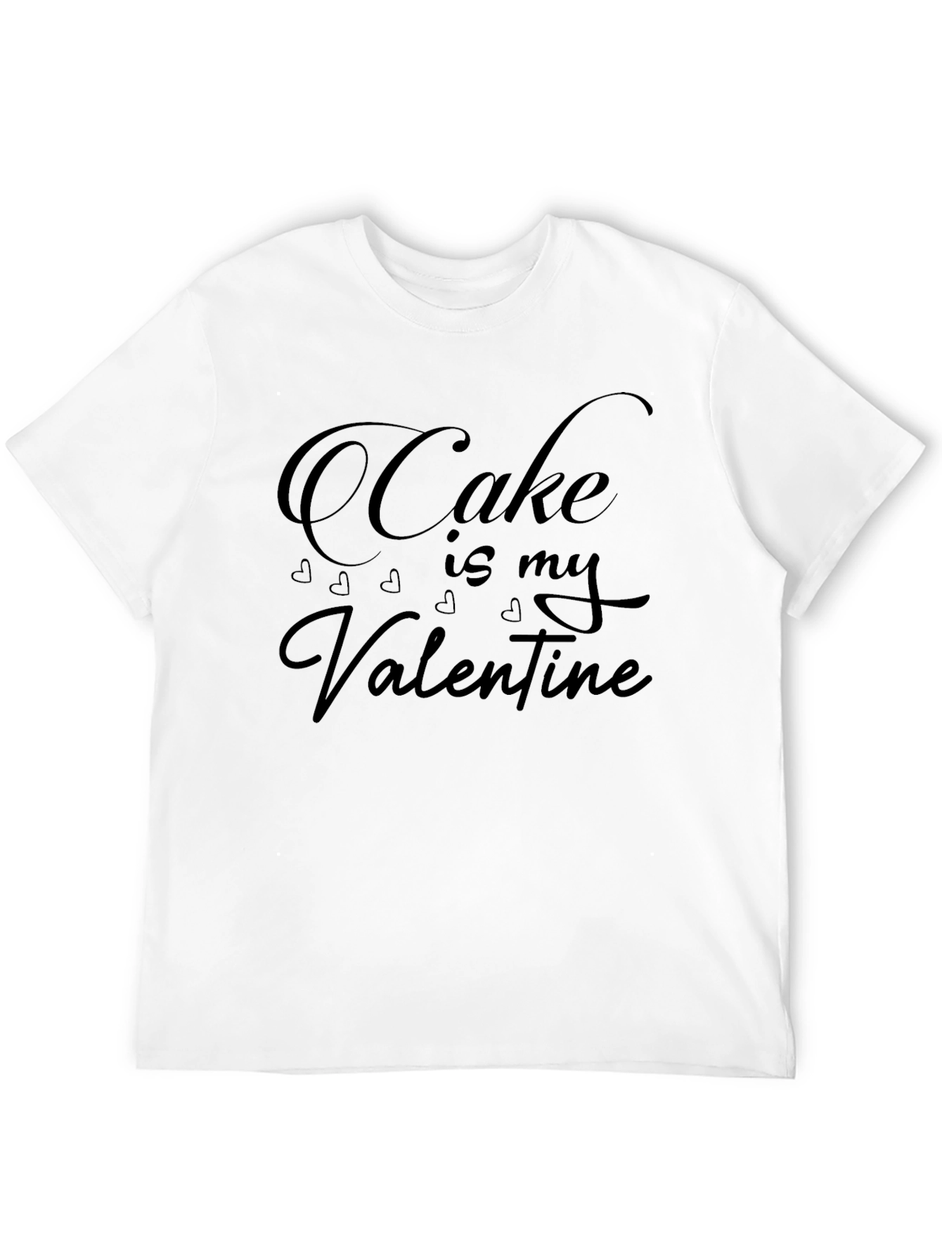 Cake is My Valentine Black T-Shirt