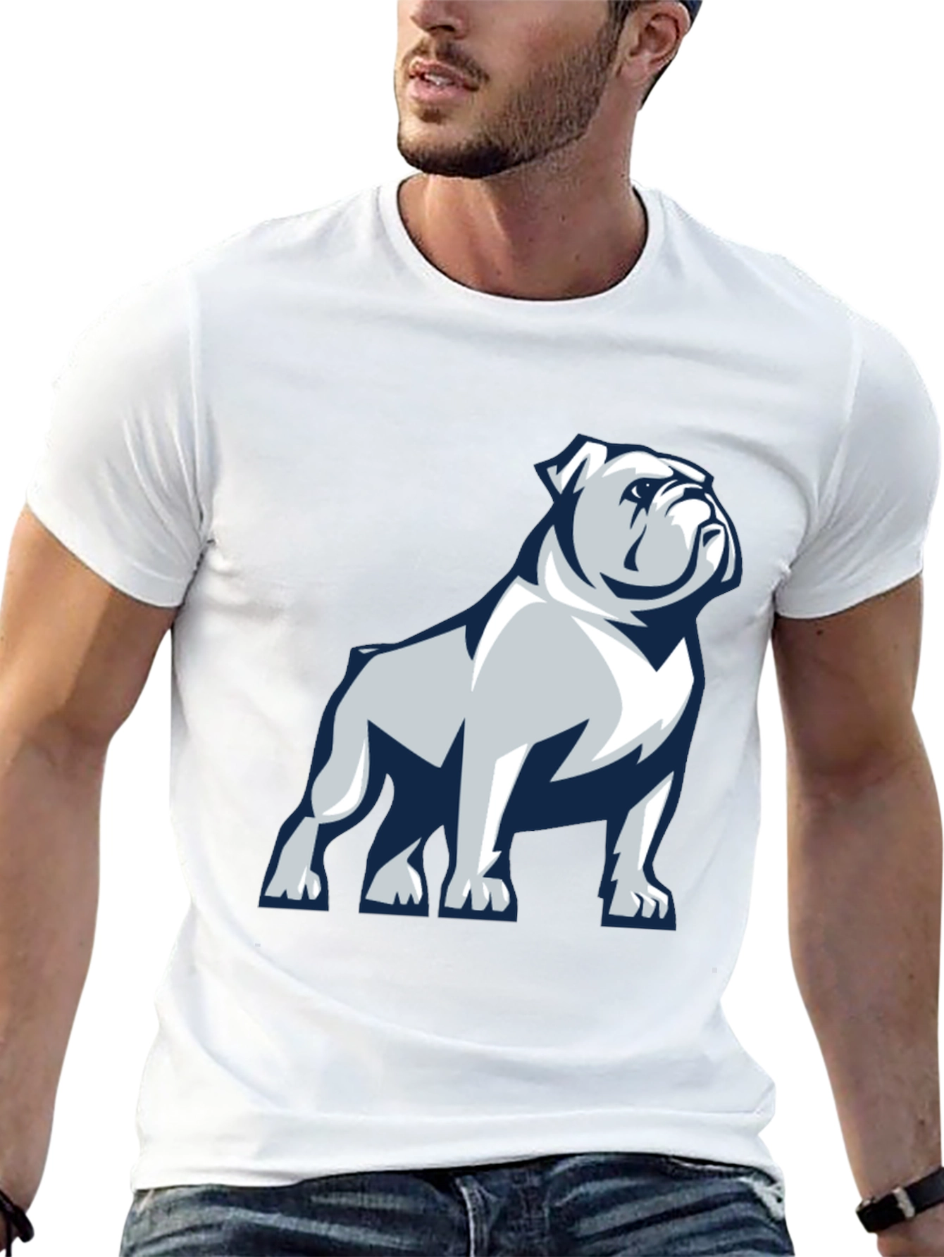 Bulldog Graphic Print T-Shirt