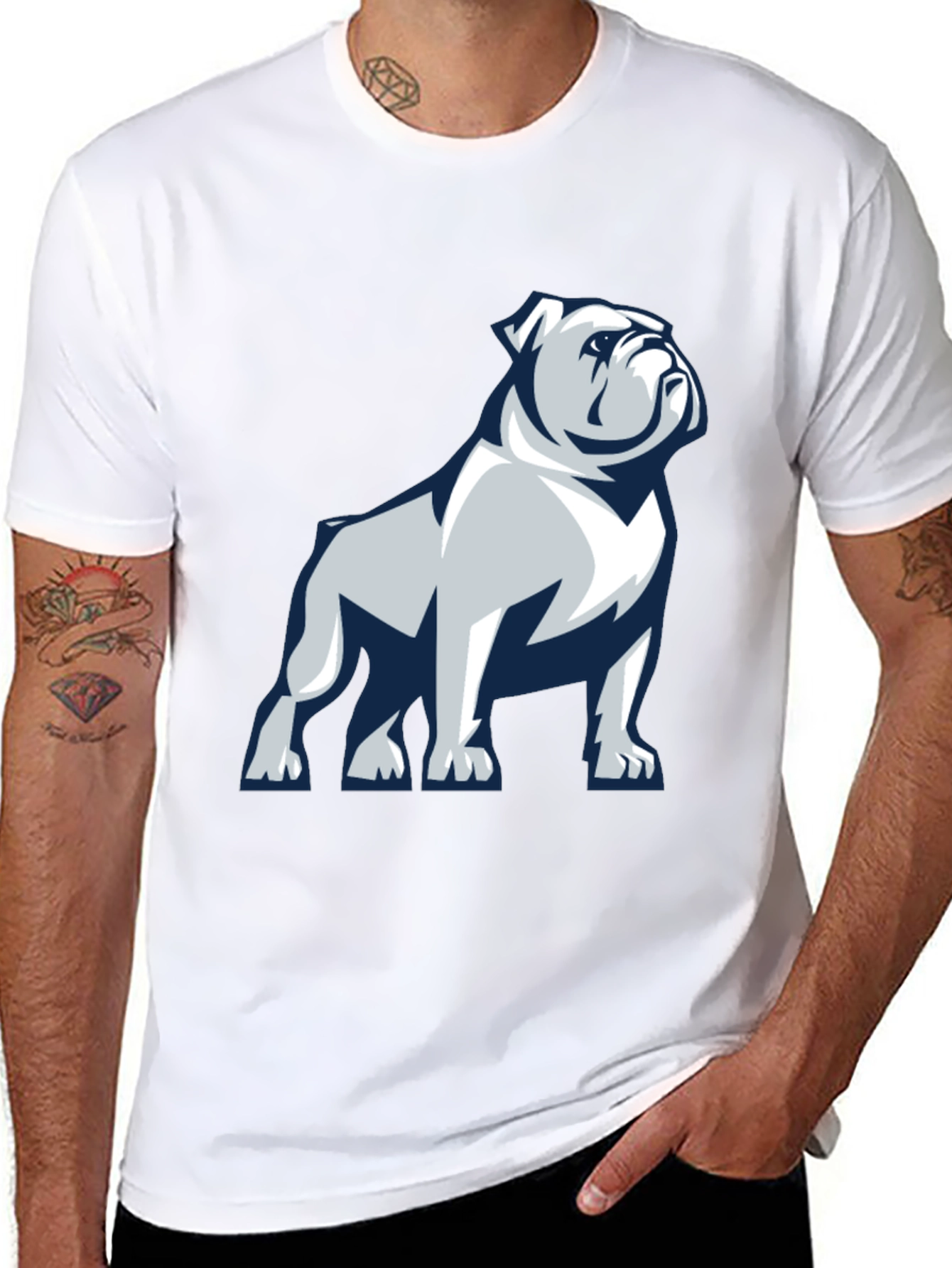 Bulldog Graphic Print T-Shirt