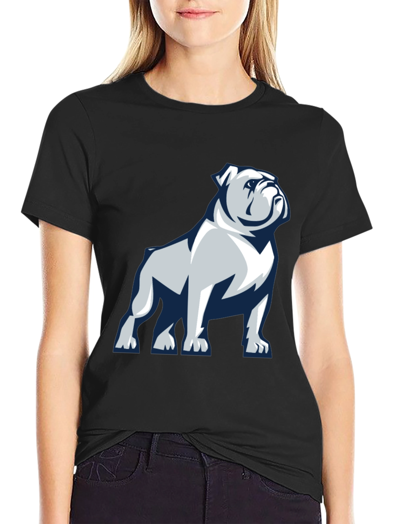 Bulldog Graphic Print T-Shirt