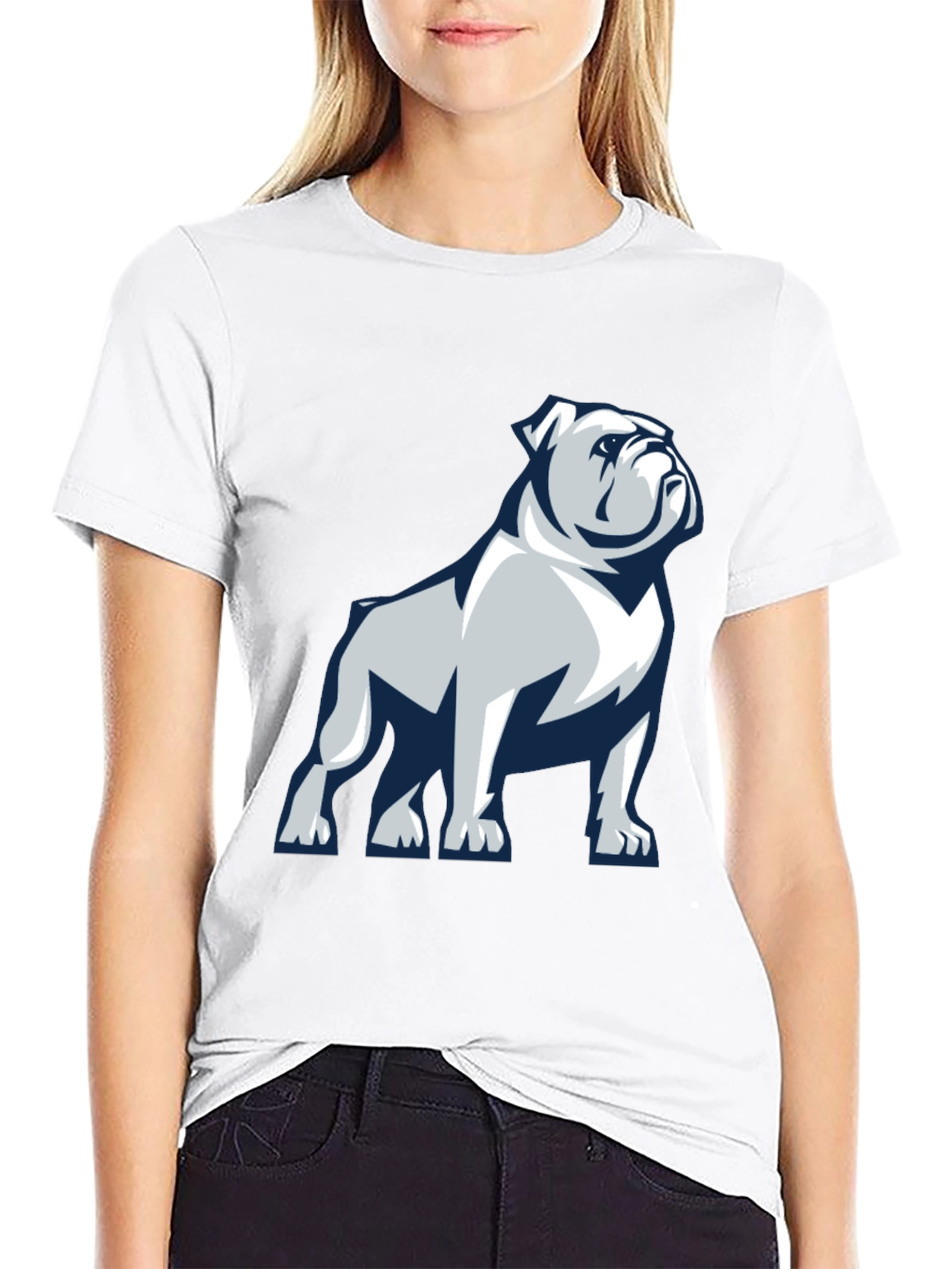 Bulldog Graphic Print T-Shirt