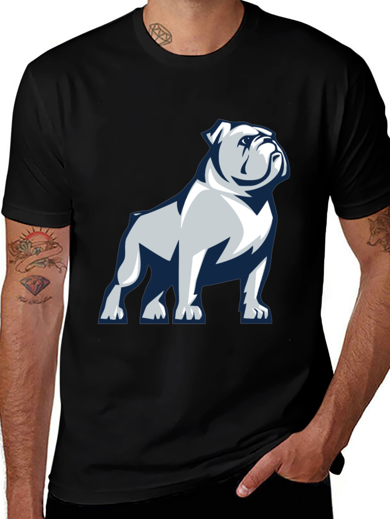 Bulldog Graphic Print T-Shirt