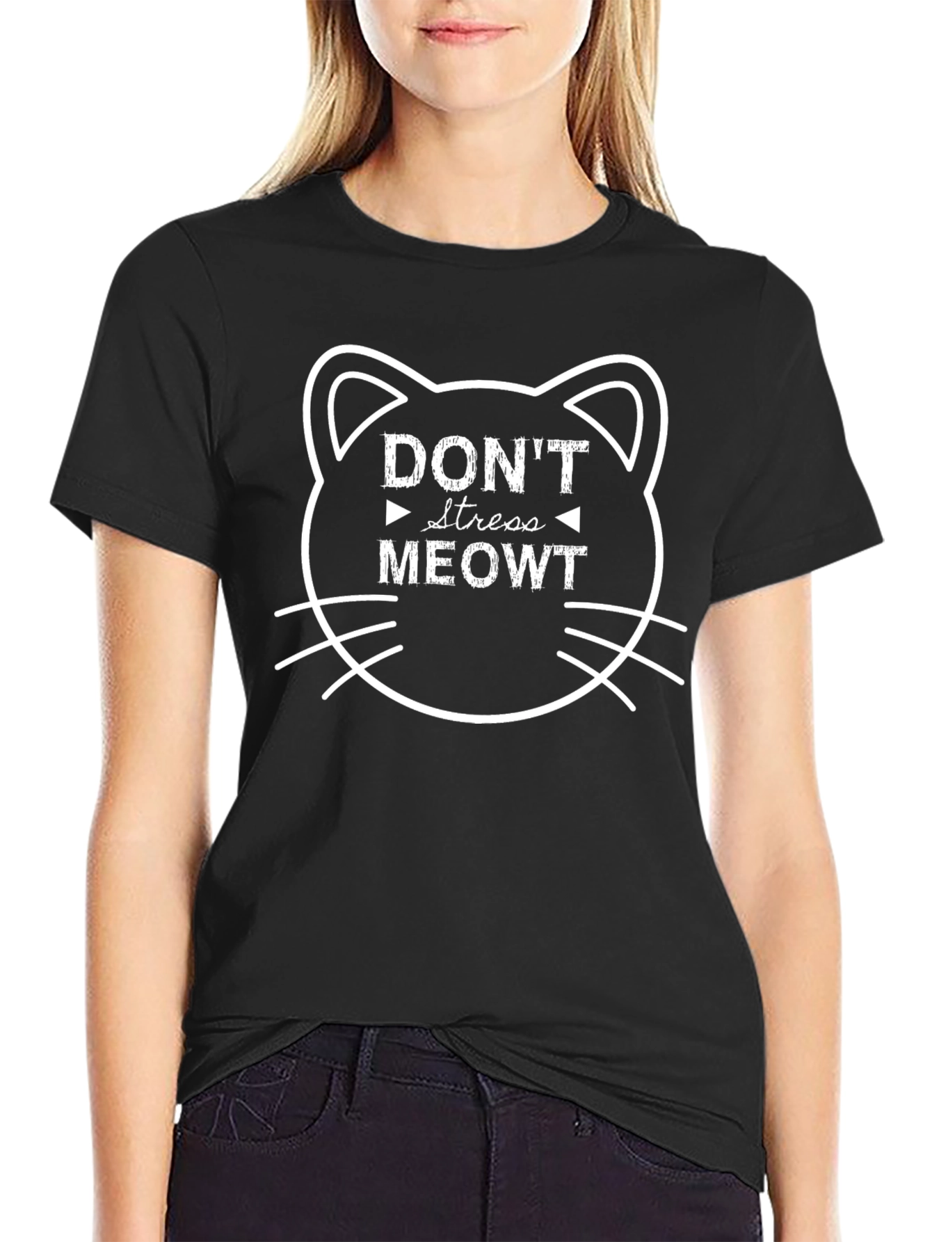 Dont Stress Meowt T-Shirt Funny Cat Lover Tee