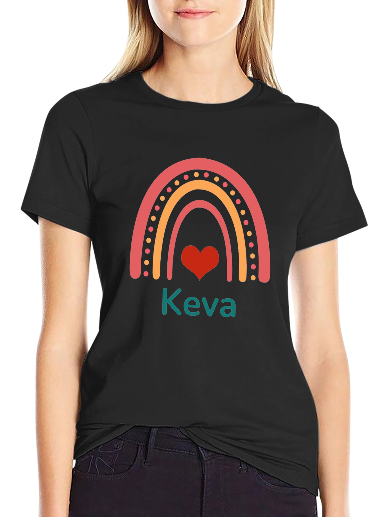 Rainbow Heart Tee - Keva Graphic T-Shirt