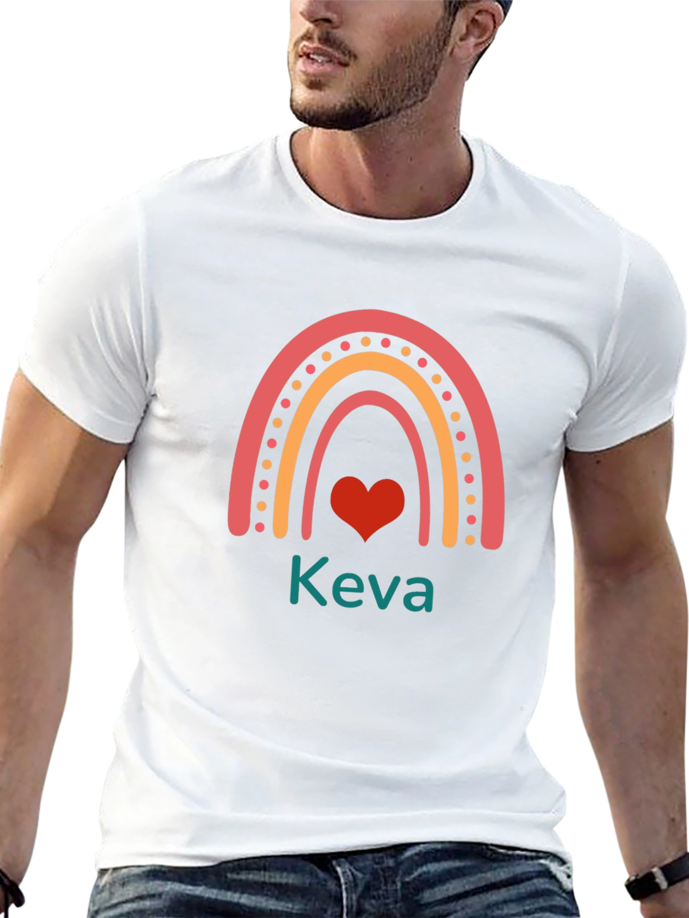 Rainbow Heart Tee - Keva Graphic T-Shirt