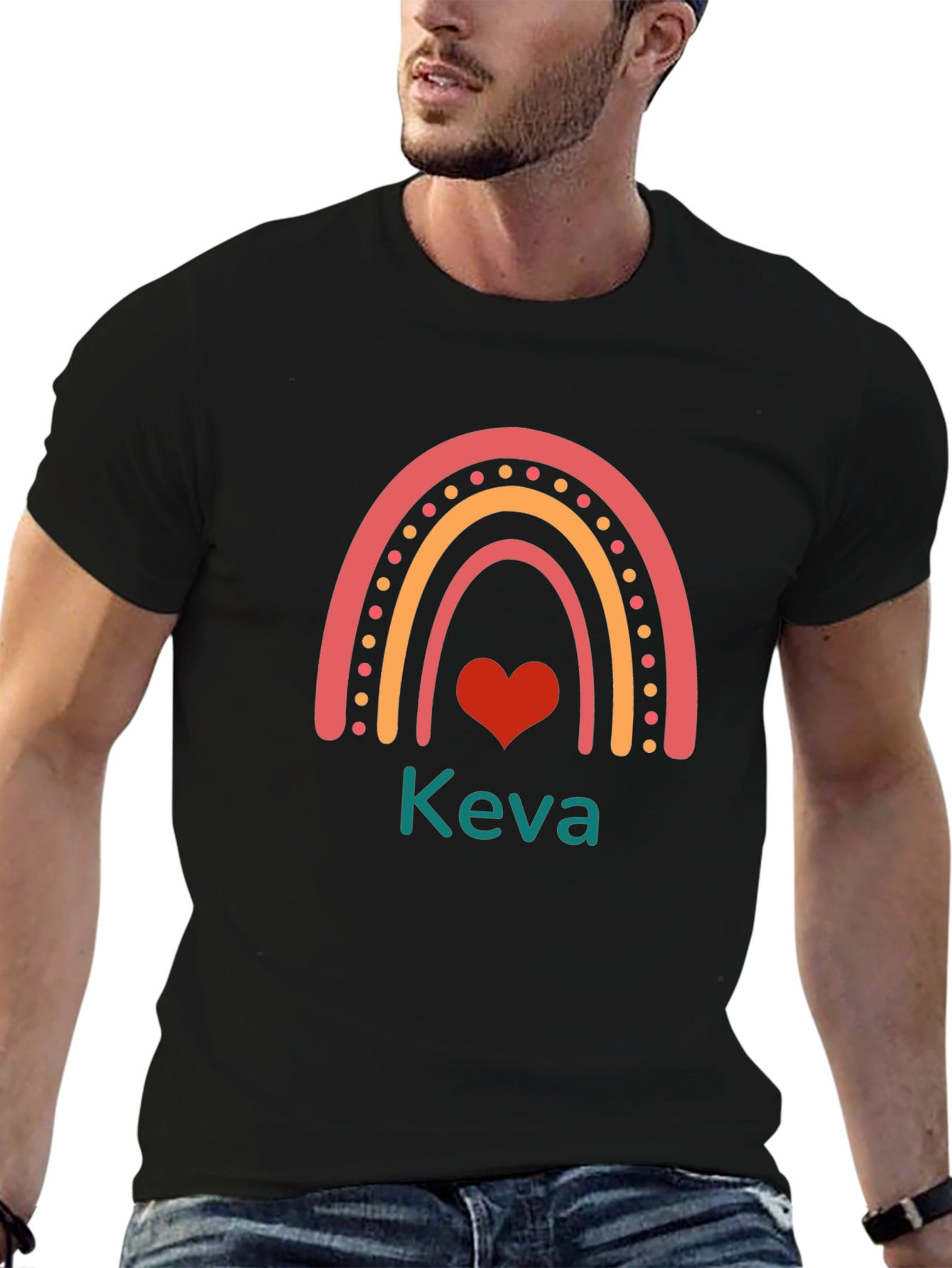 Rainbow Heart Tee - Keva Graphic T-Shirt