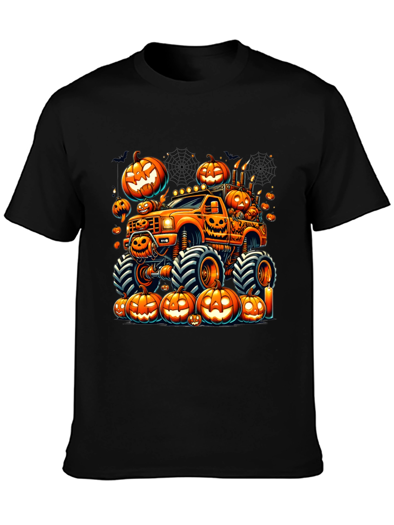 Halloween Pumpkin Truck Graphic Tee