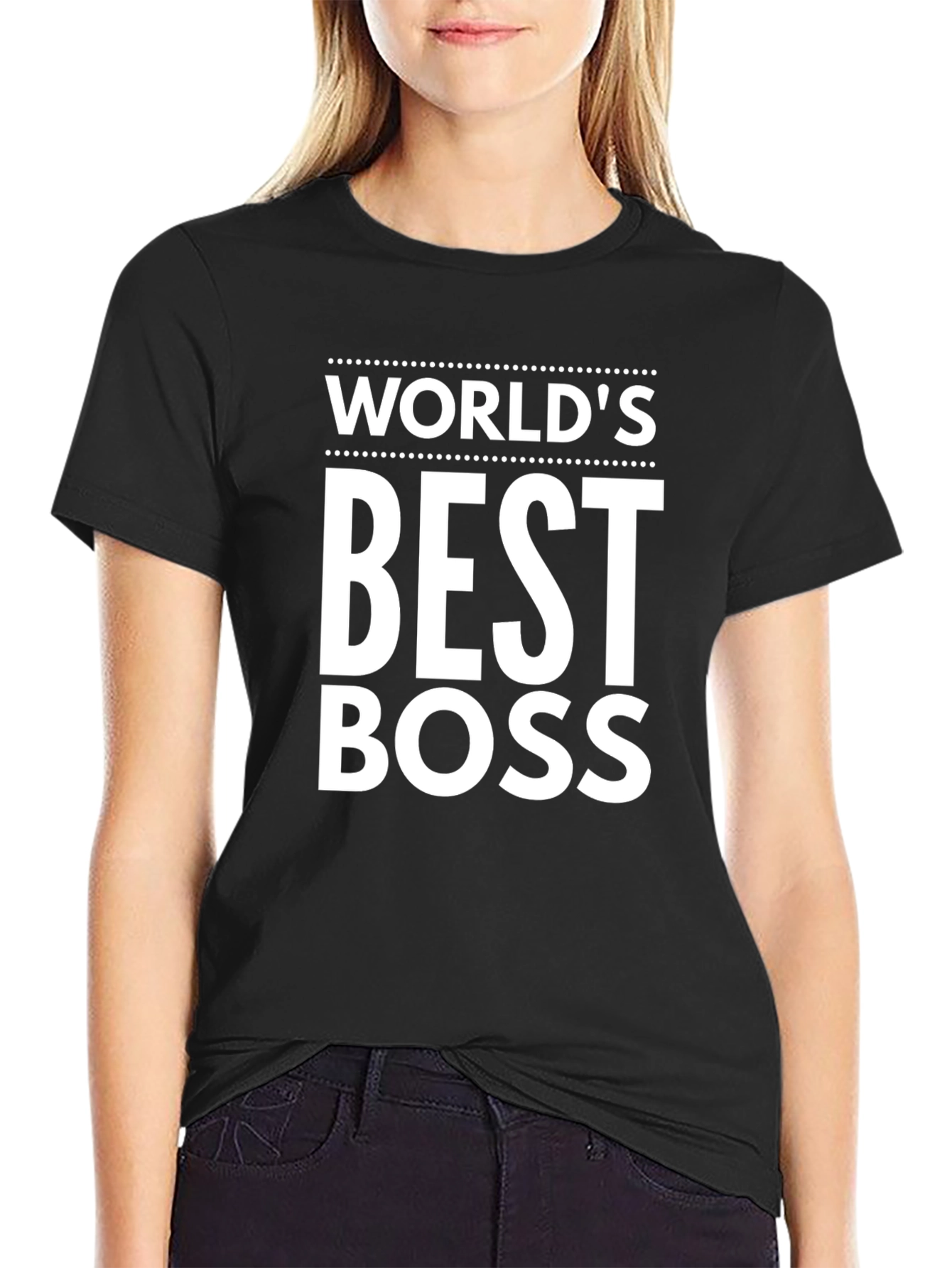 Worlds Best Boss T-Shirt Funny Graphic Tee