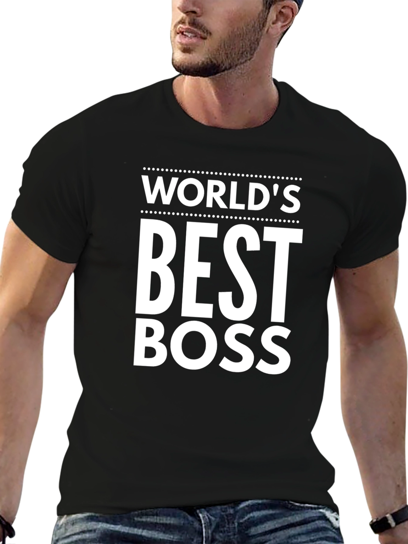 Worlds Best Boss T-Shirt Funny Graphic Tee