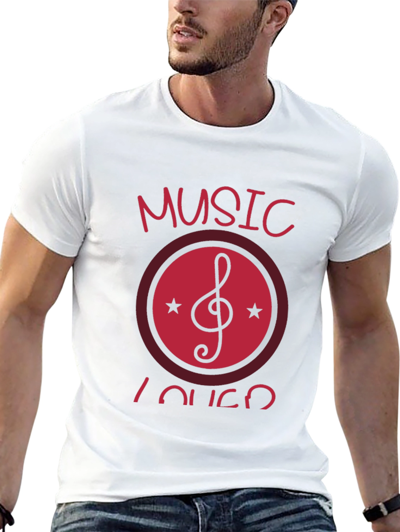 Music Lover Black Graphic T-Shirt