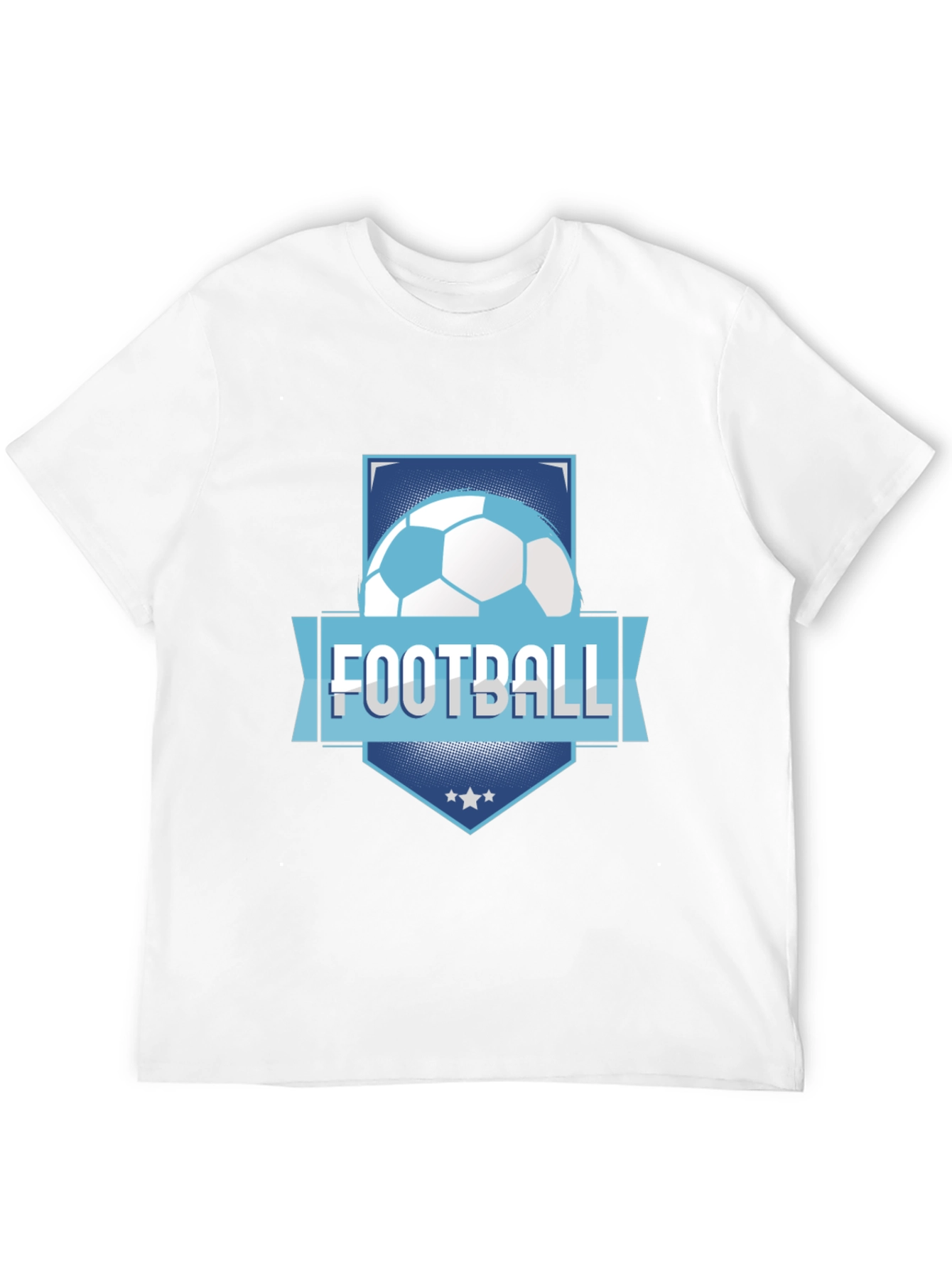 Football Graphic Tee - Black Cotton Blend