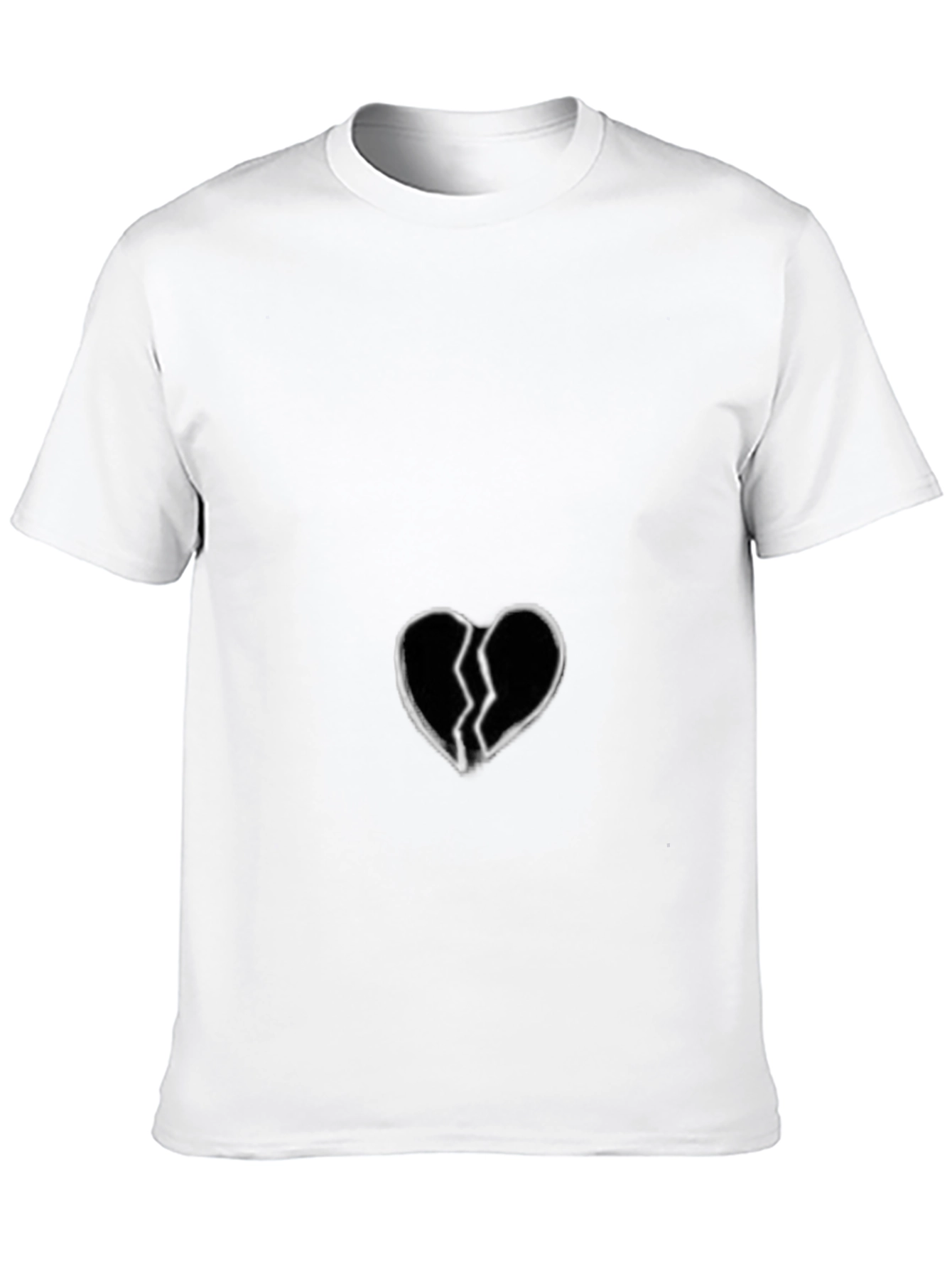 Broken Heart Graphic Black T-Shirt