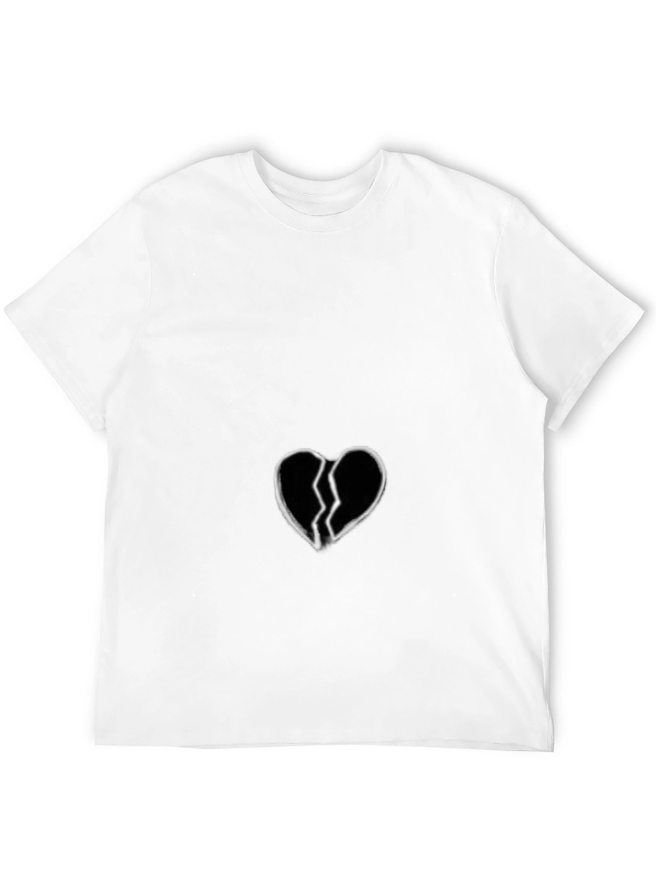 Broken Heart Graphic Black T-Shirt