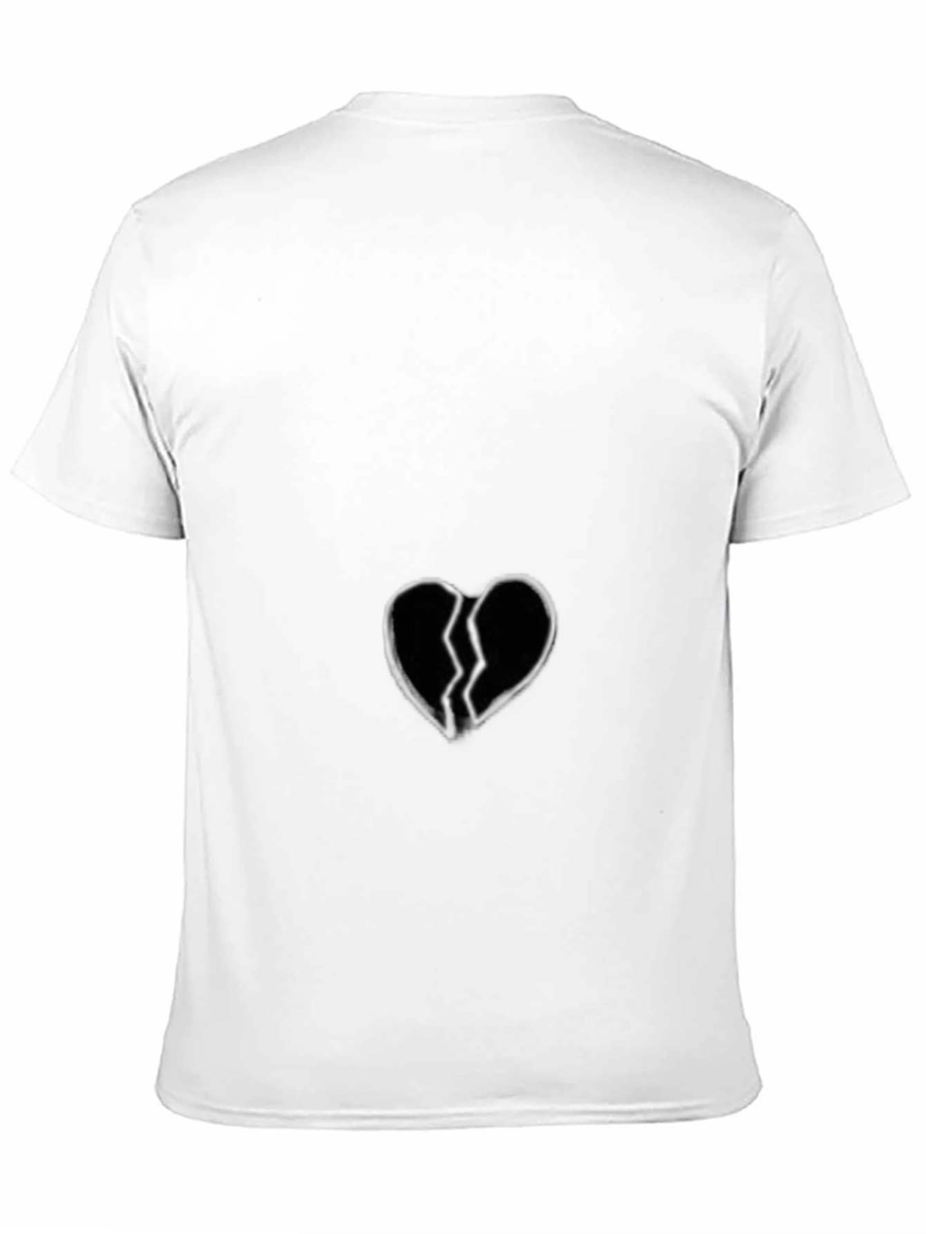 Broken Heart Graphic Black T-Shirt