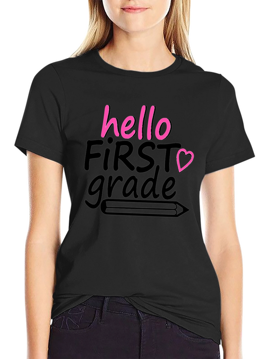 Hello First Grade T-Shirt Back to School Tee