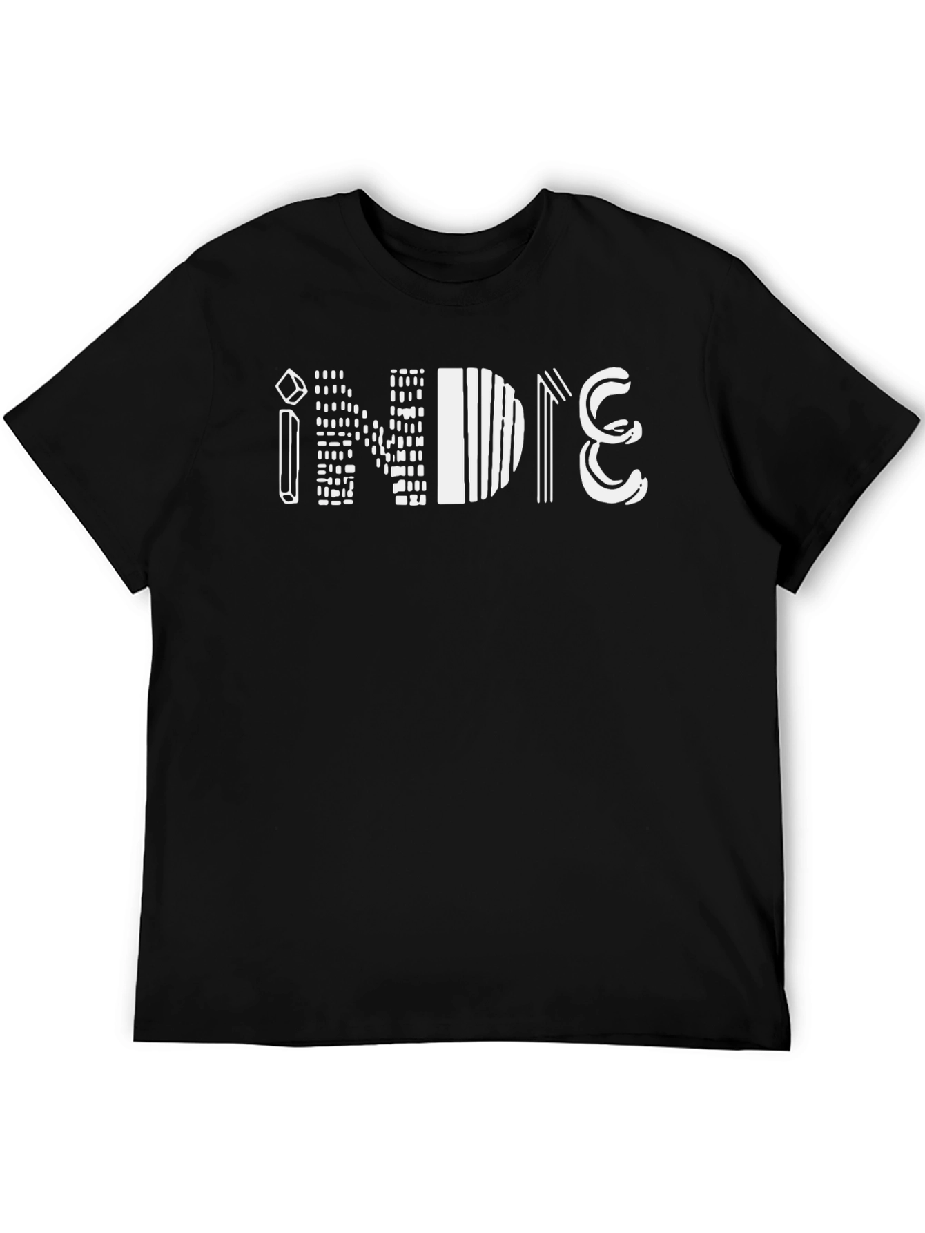 Indie Graphic Print Black T-Shirt