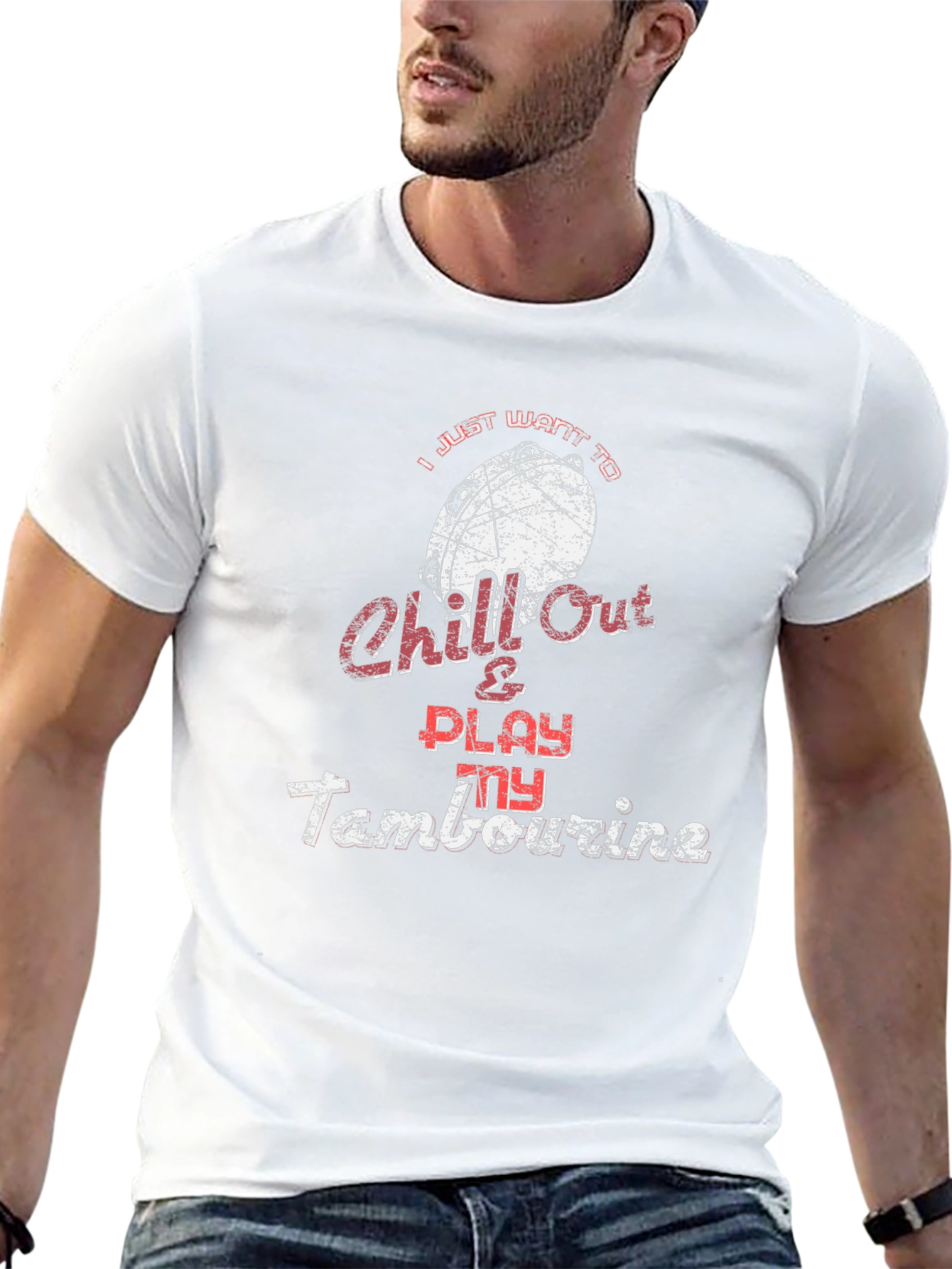 Chill Out & Play Tambourine Graphic T-Shirt