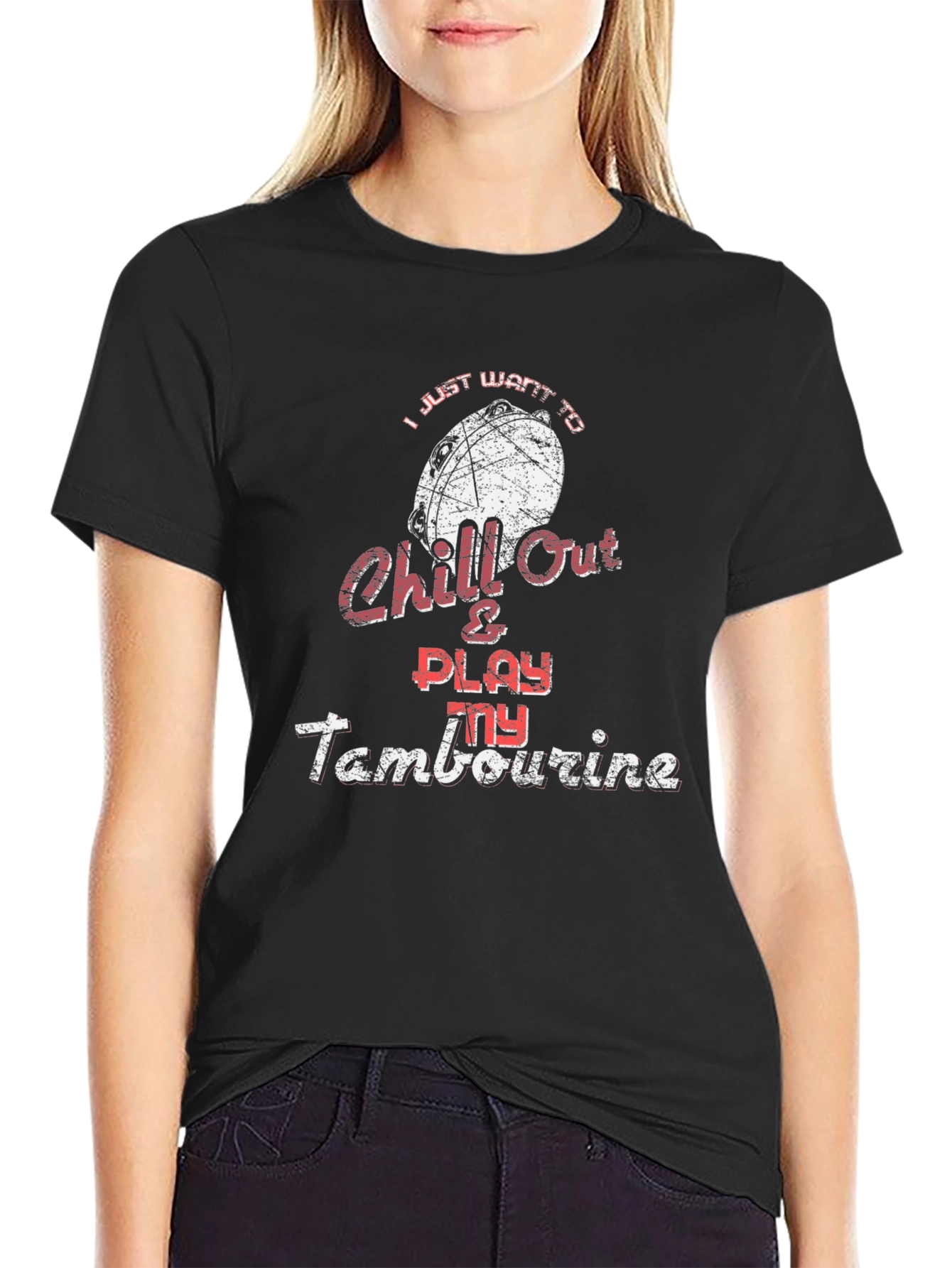 Chill Out & Play Tambourine Graphic T-Shirt