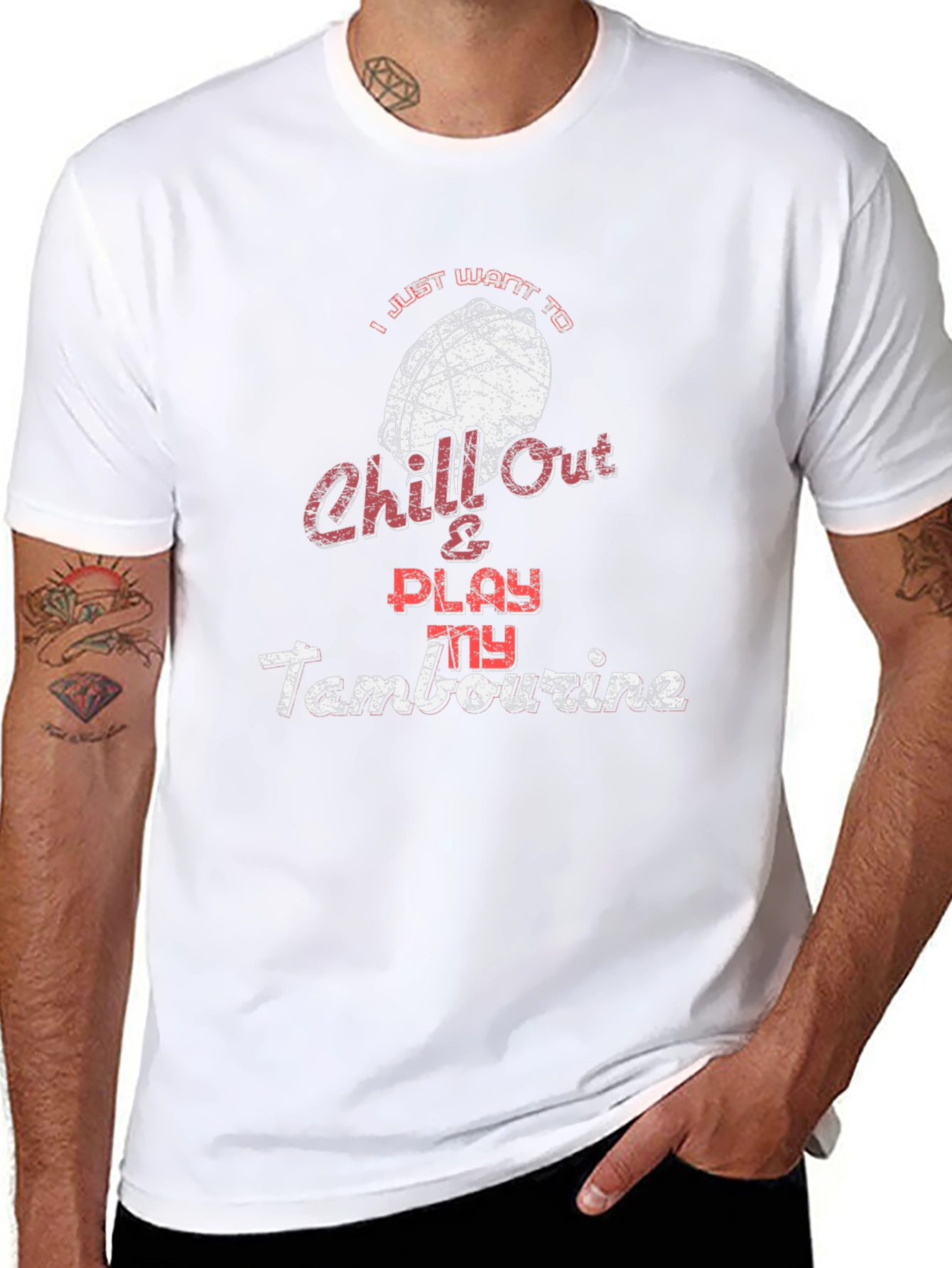 Chill Out & Play Tambourine Graphic T-Shirt