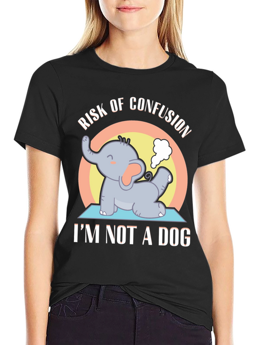 Funny Elephant T-Shirt - Risk of Confusion Im Not a Dog