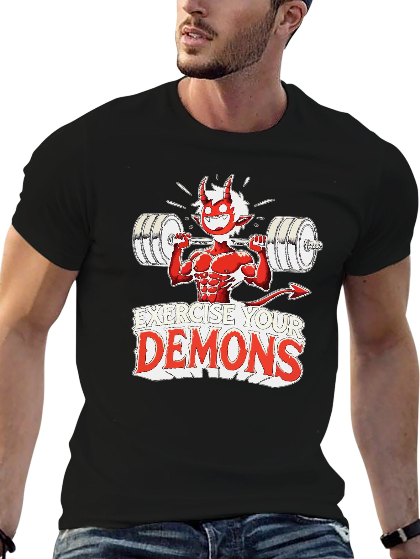 Exercise Your Demons Graphic Tee - Black
