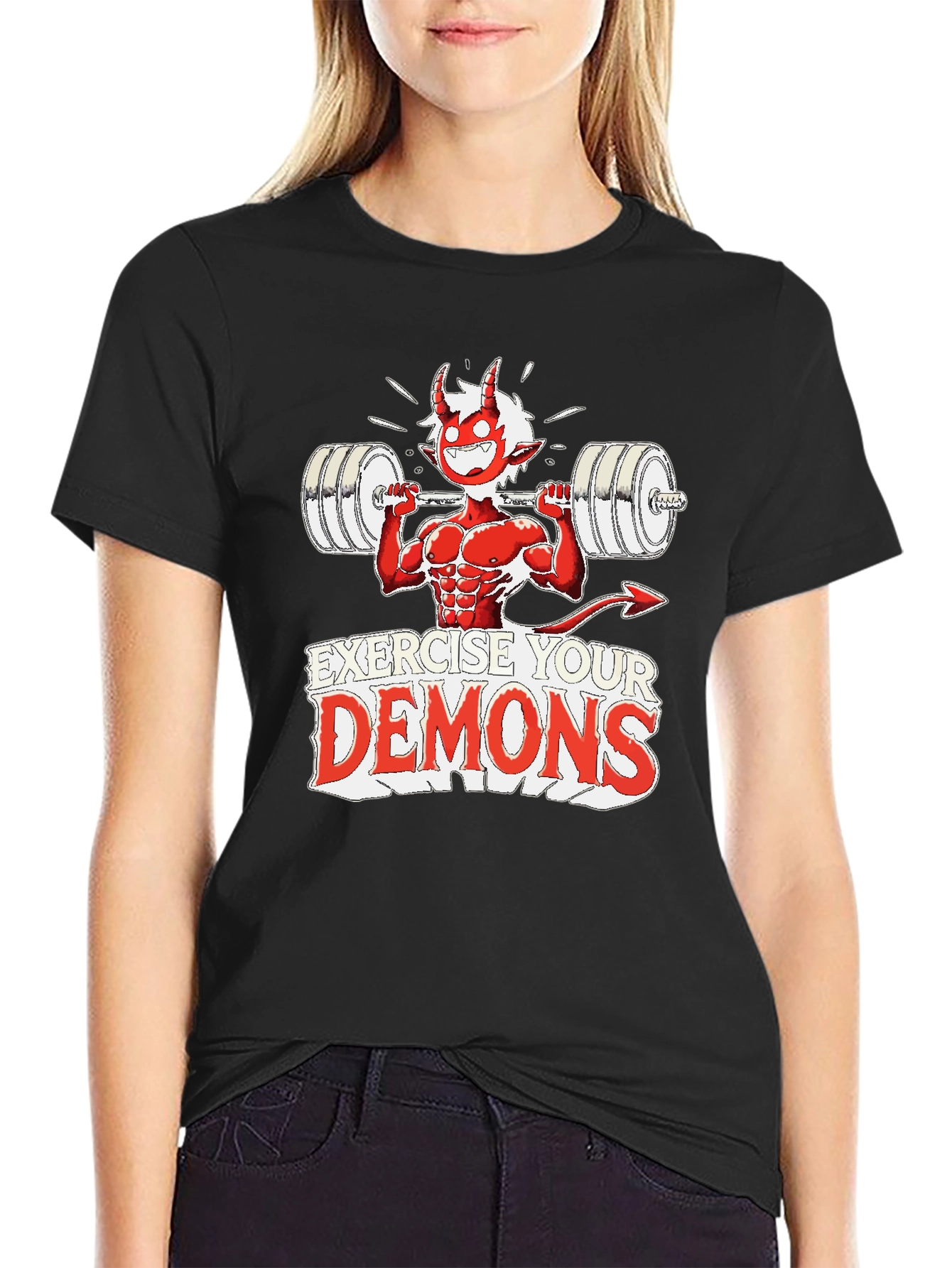 Exercise Your Demons Graphic Tee - Black