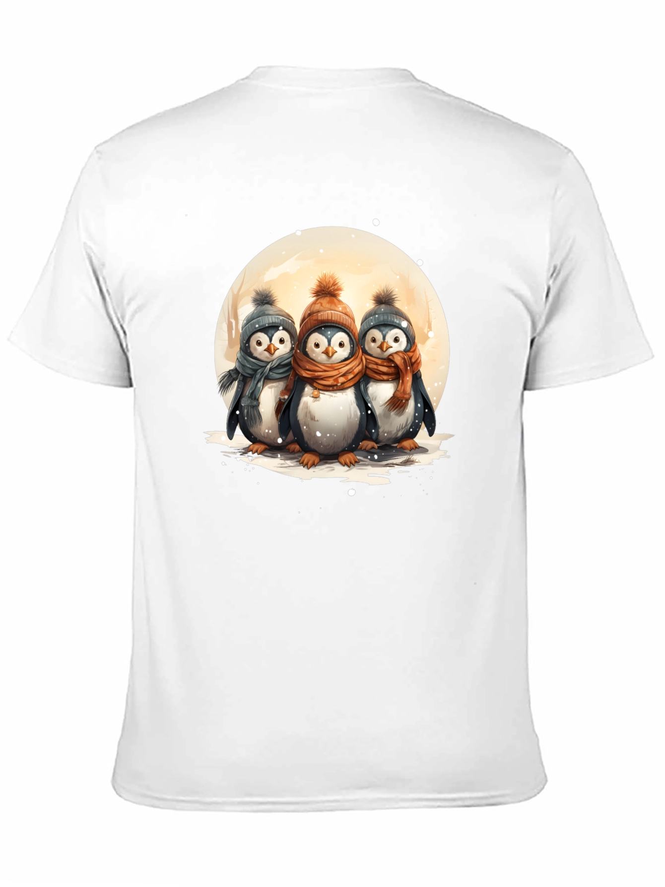 Penguin Trio Graphic Tee - Winter Style