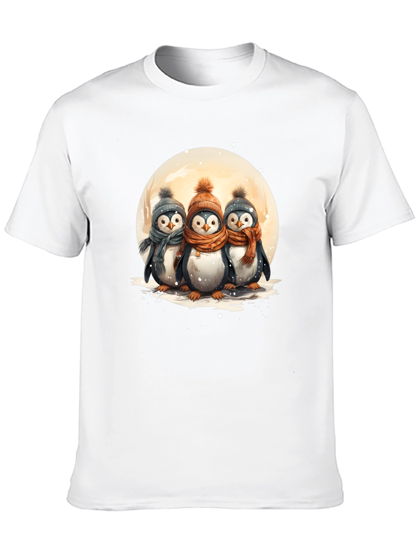 Penguin Trio Graphic Tee - Winter Style