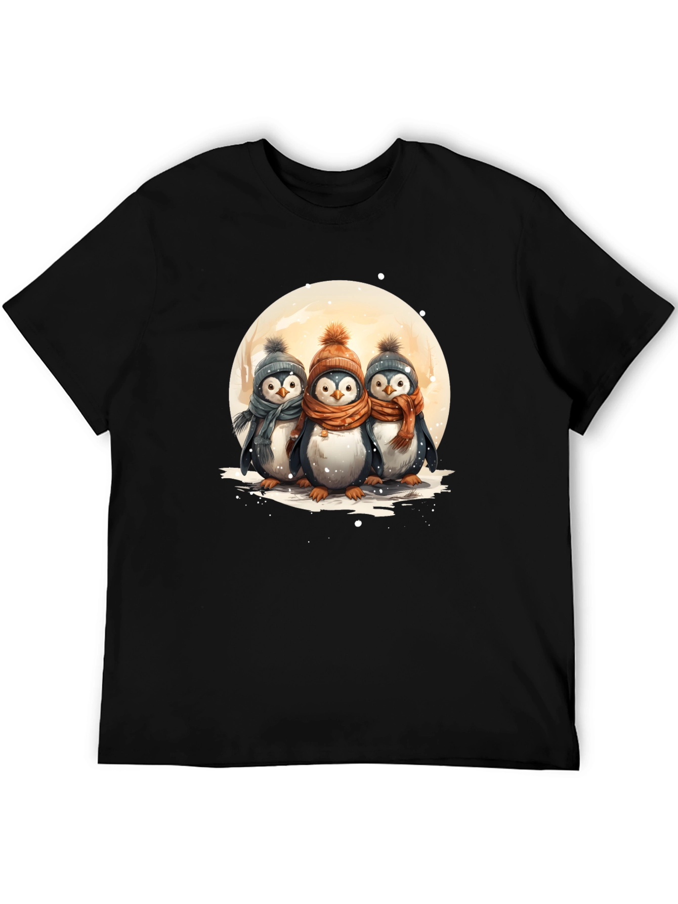 Penguin Trio Graphic Tee - Winter Style