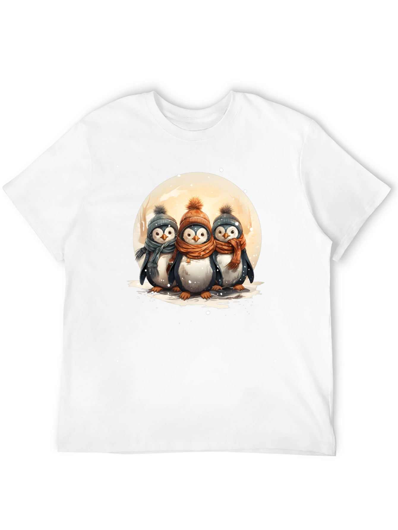 Penguin Trio Graphic Tee - Winter Style