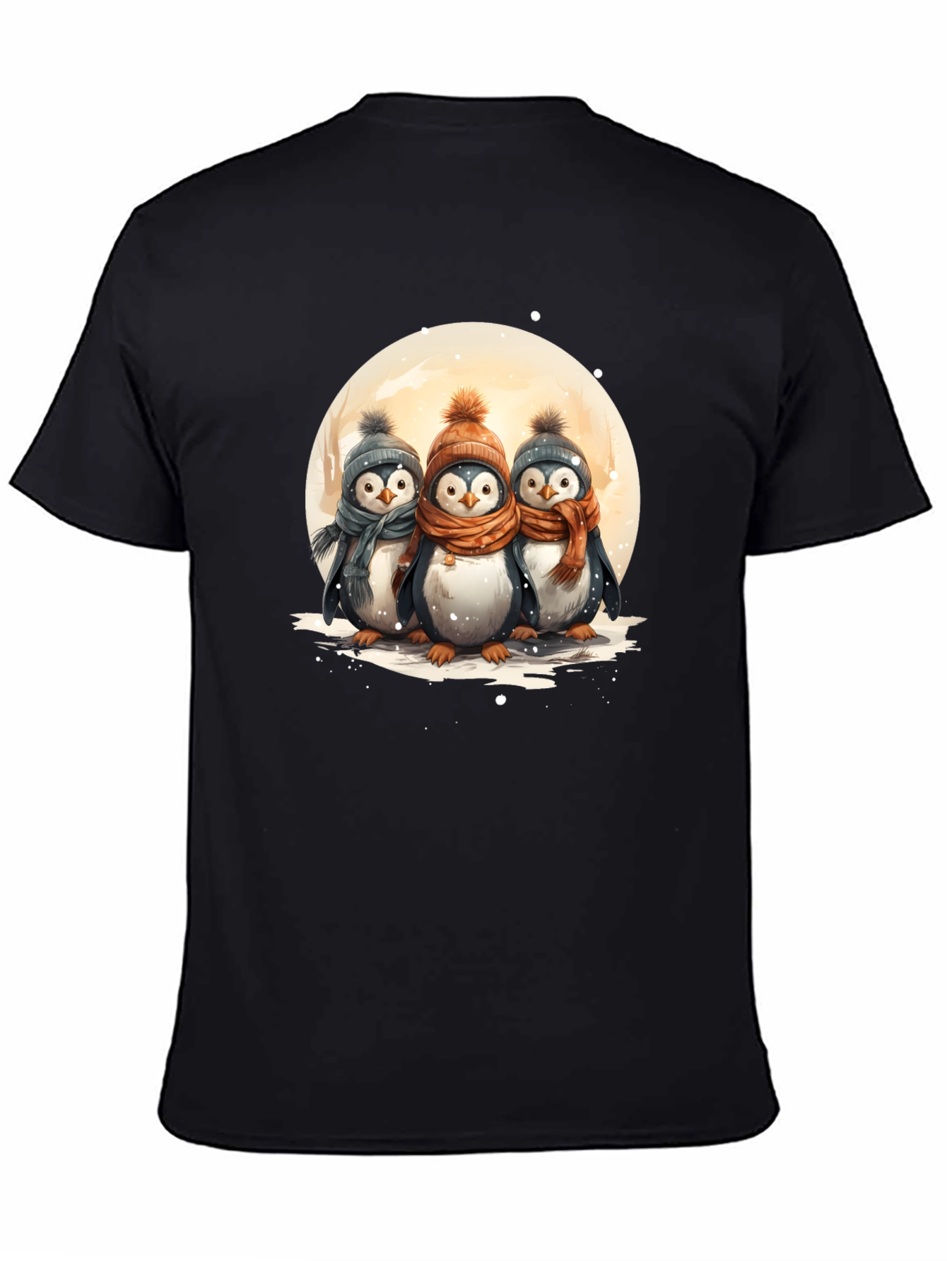 Penguin Trio Graphic Tee - Winter Style