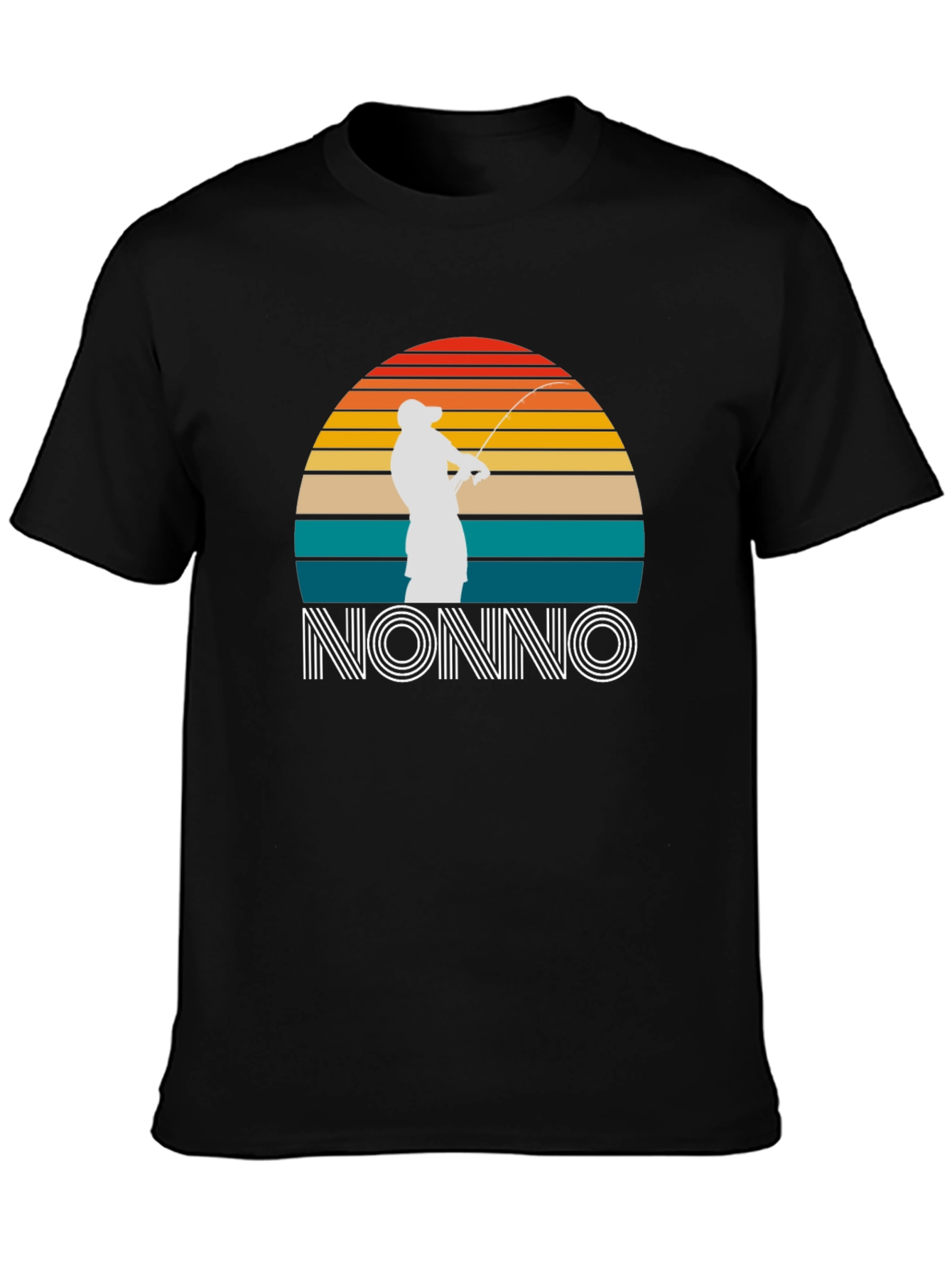 Nonno Fisherman Sunset Graphic T-Shirt