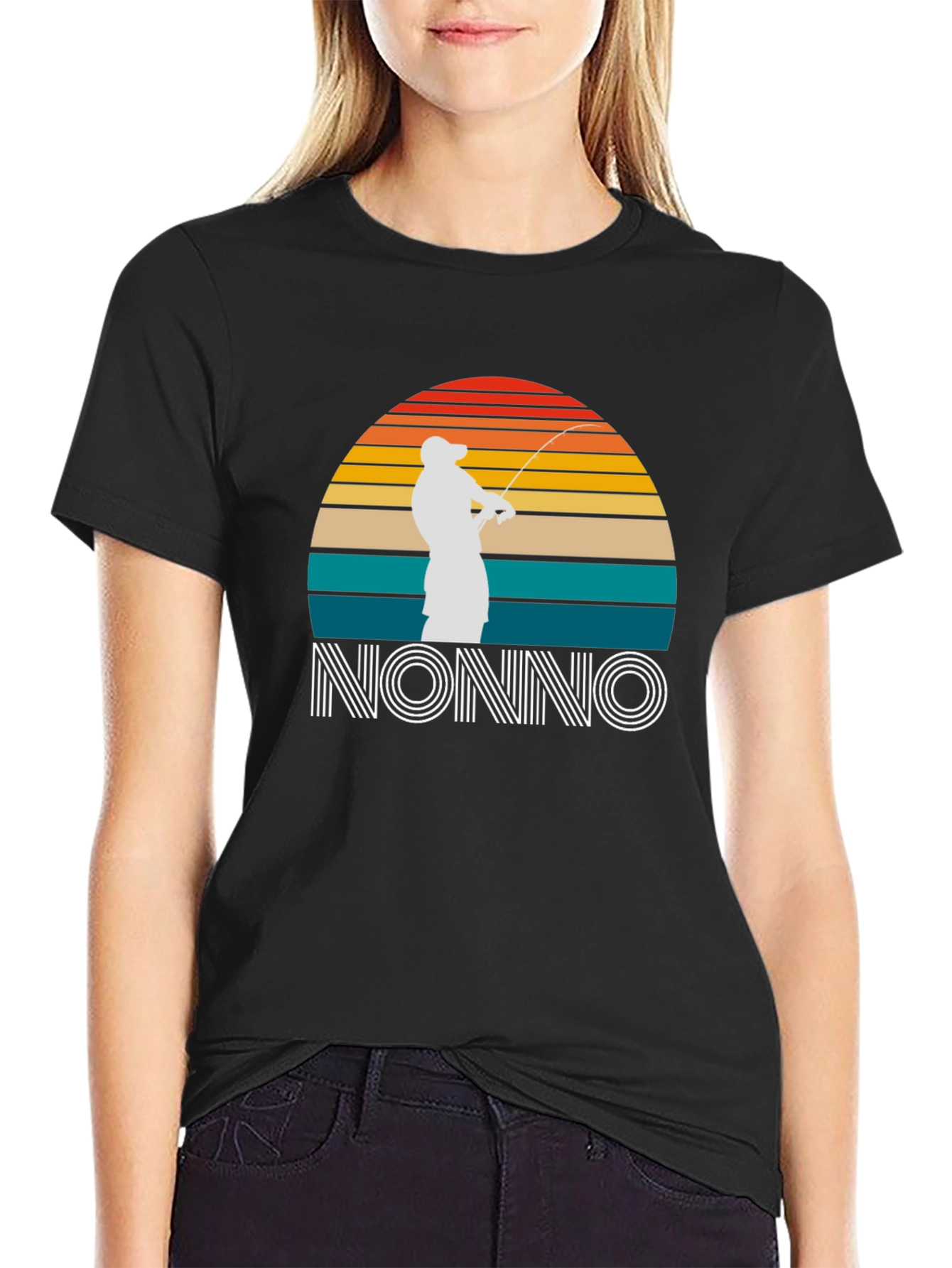 Nonno Fisherman Sunset Graphic T-Shirt