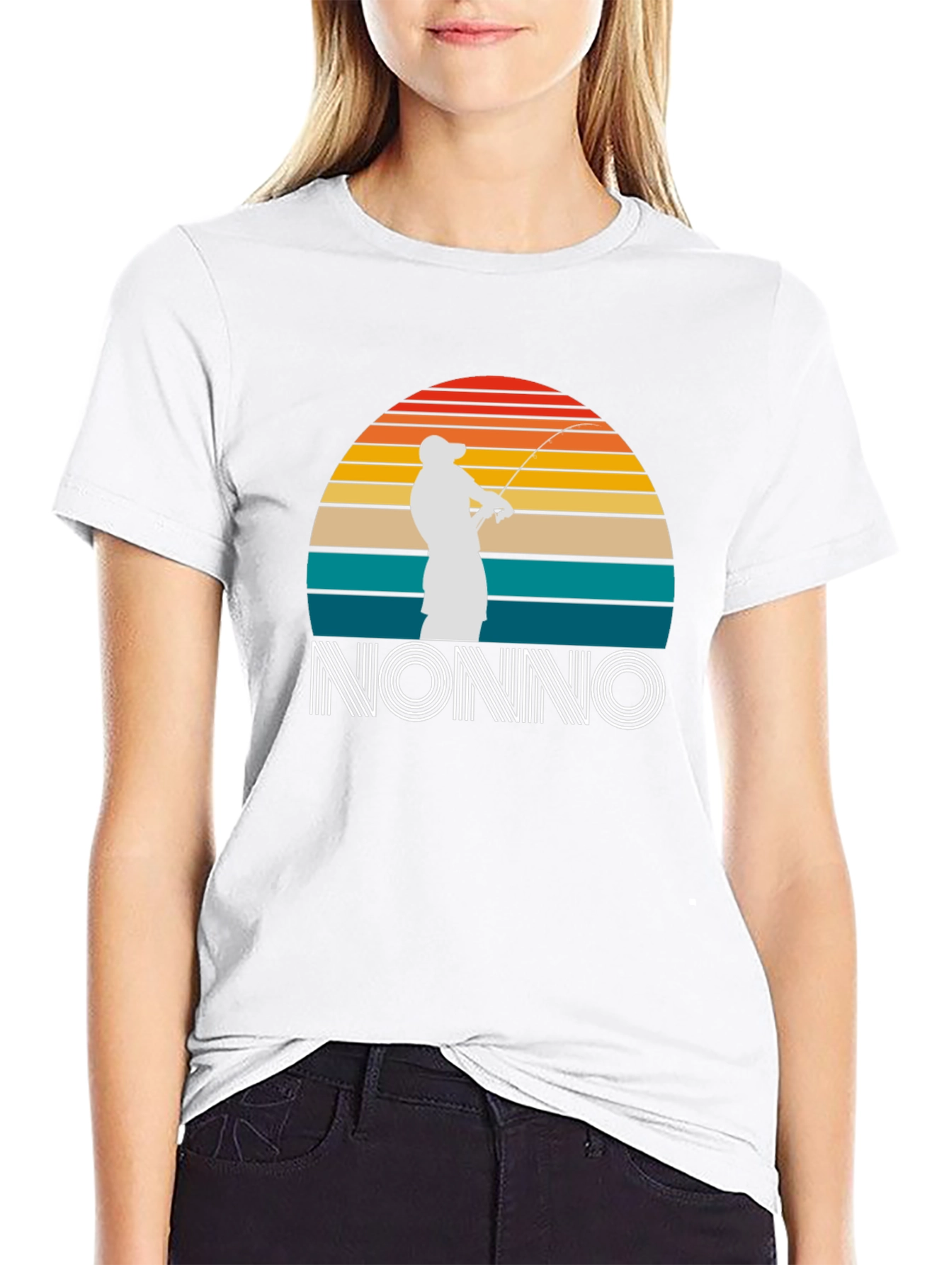 Nonno Fisherman Sunset Graphic T-Shirt