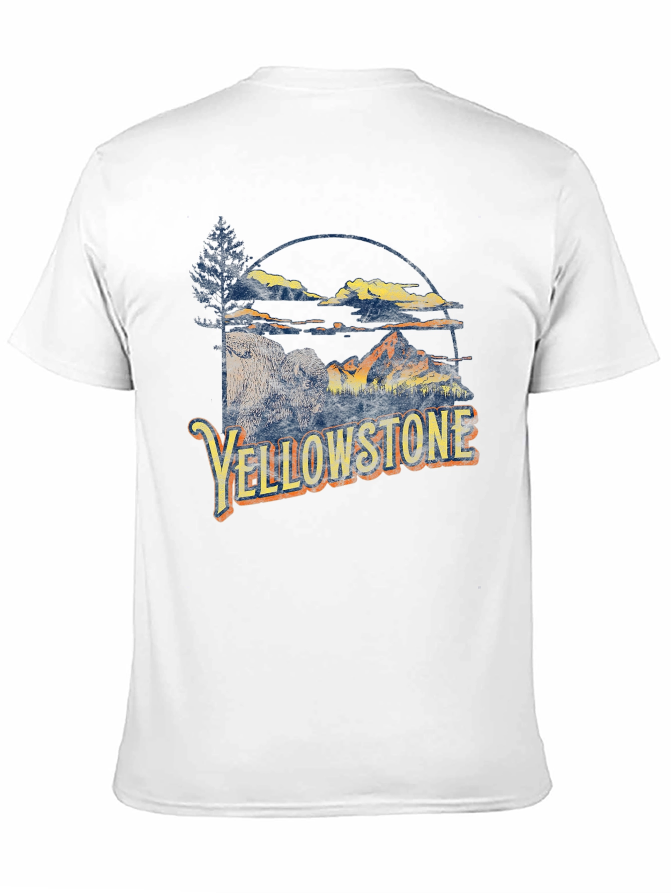 Yellowstone Graphic Tee - Bison & Mountain Design