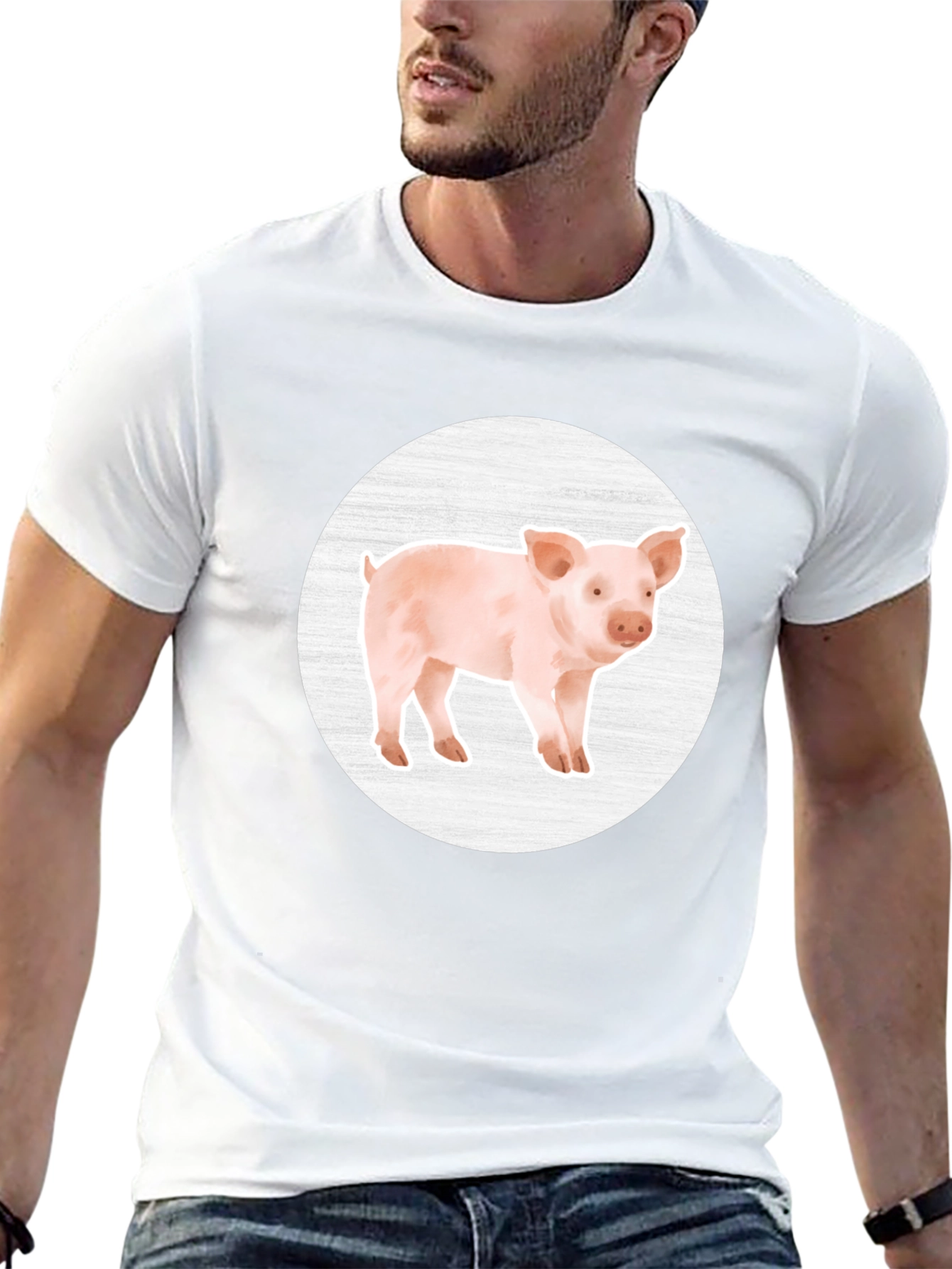 Pig Graphic Tee - Farm Animal T-Shirt
