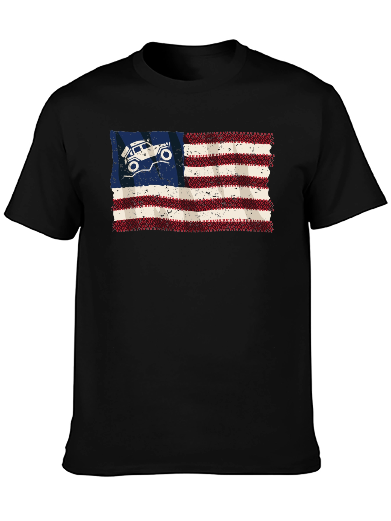 American Flag 4x4 Off Road T-Shirt