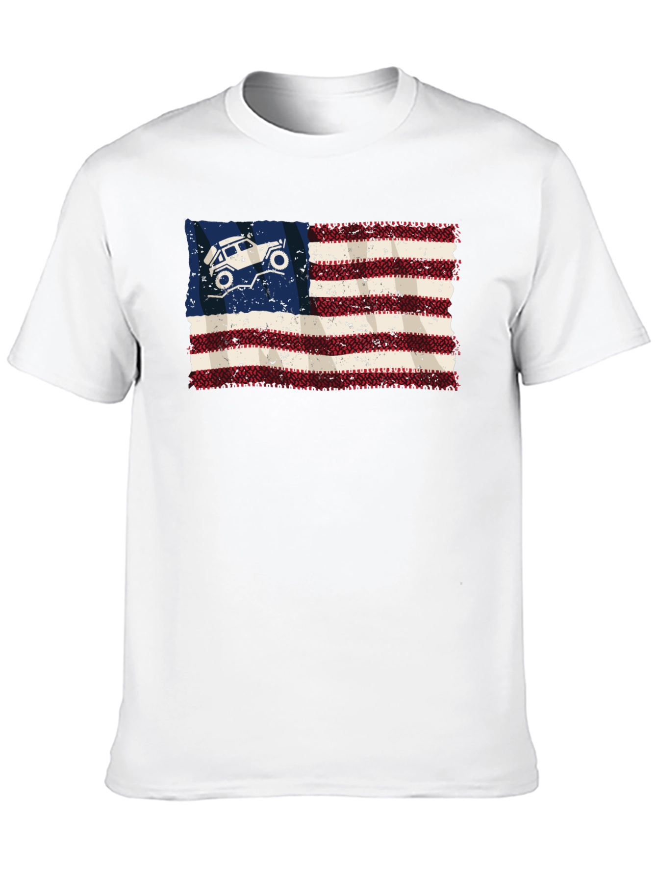 American Flag 4x4 Off Road T-Shirt