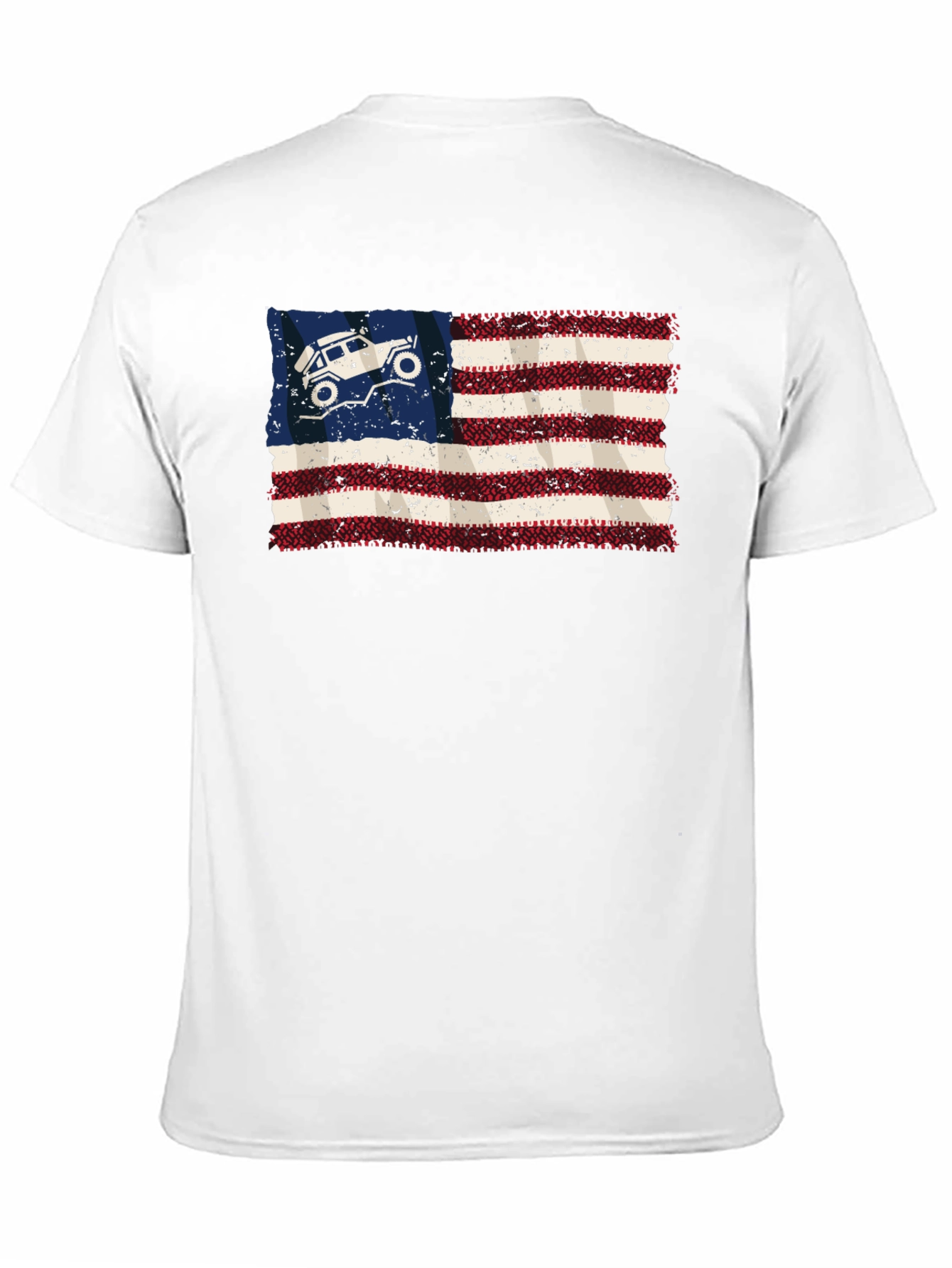 American Flag 4x4 Off Road T-Shirt