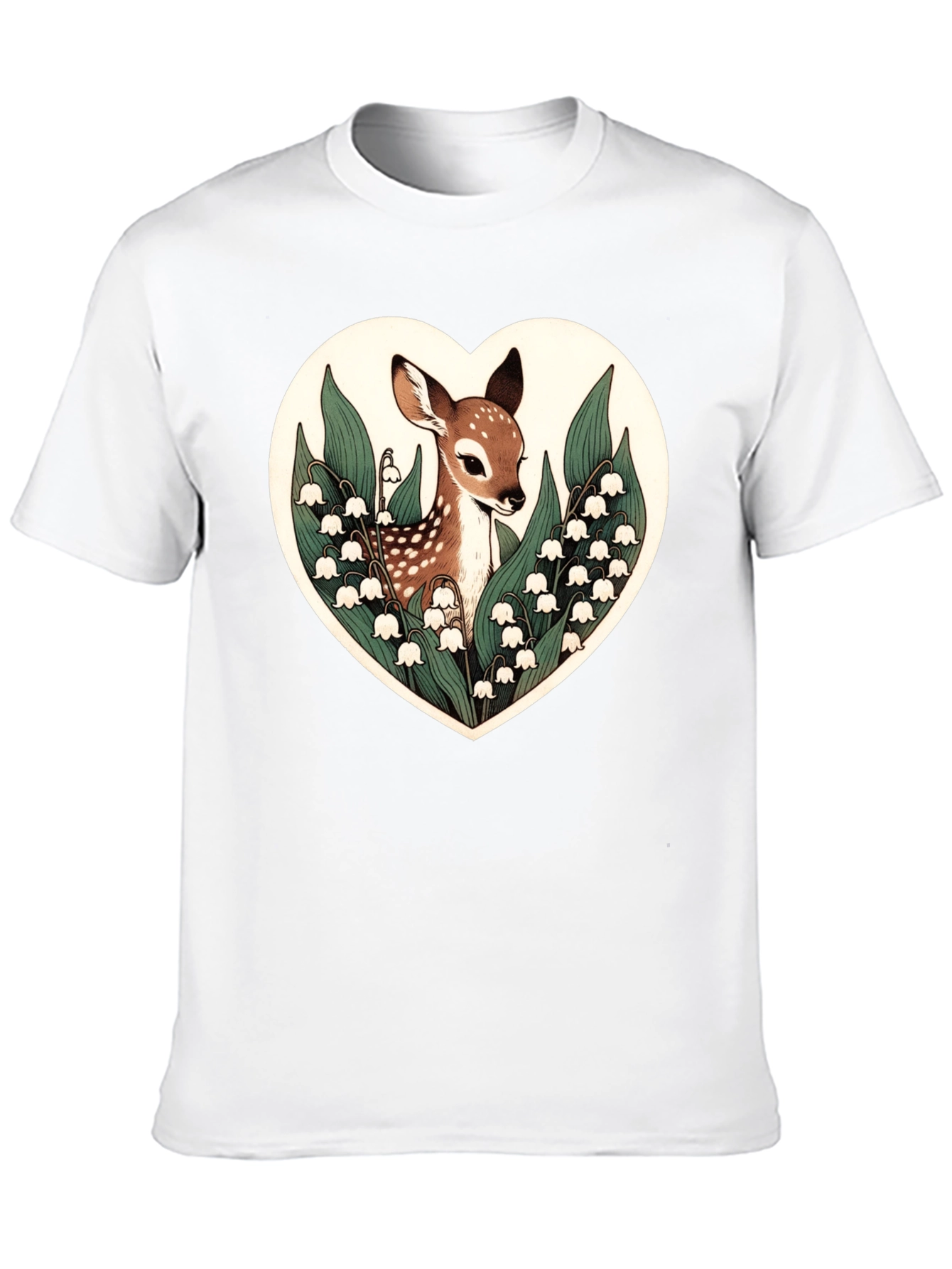Fawn & Lily Heart Graphic T-Shirt - Black