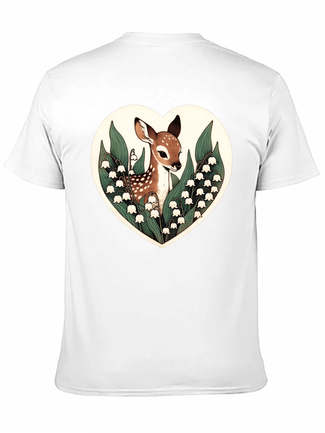Fawn & Lily Heart Graphic T-Shirt - Black
