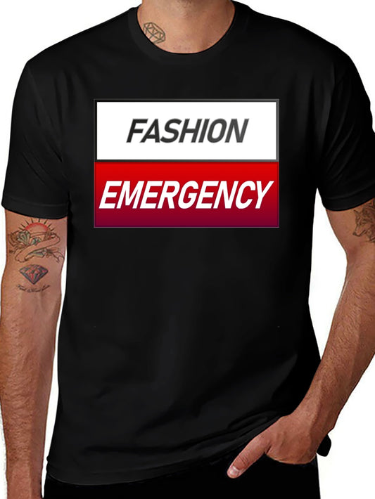 Fashion Emergency Graphic Tee - Stylish & Humorous