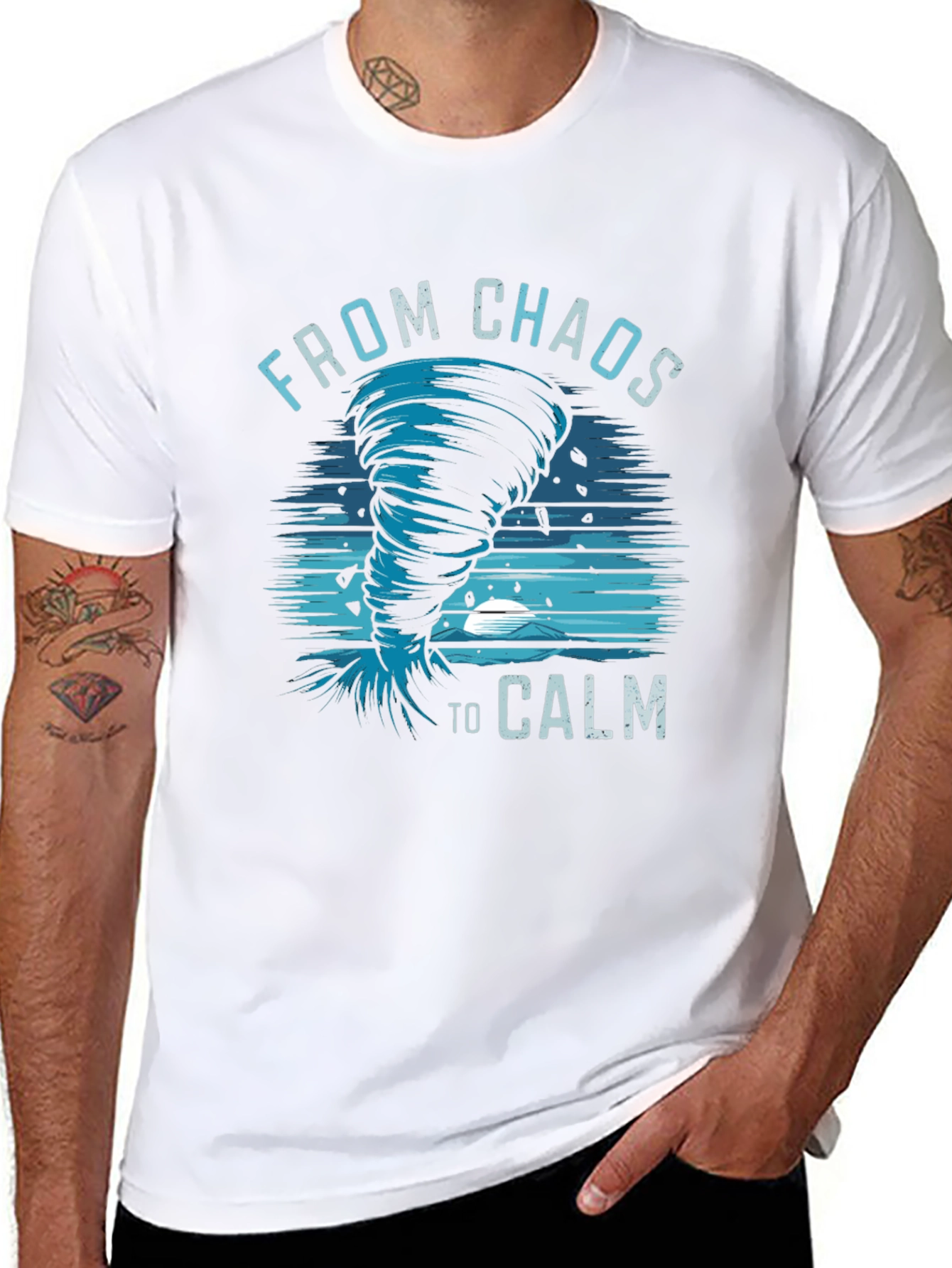 Chaos to Calm Graphic Tee - Mens Black T-Shirt