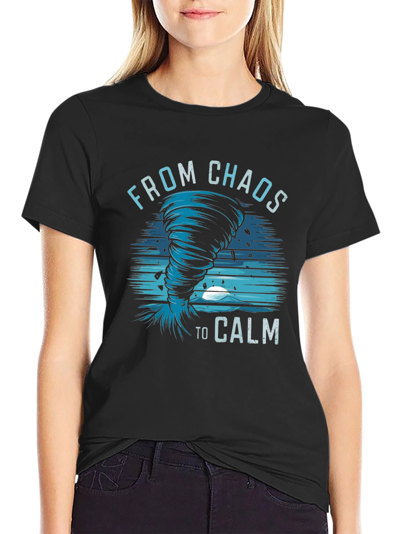 Chaos to Calm Graphic Tee - Mens Black T-Shirt