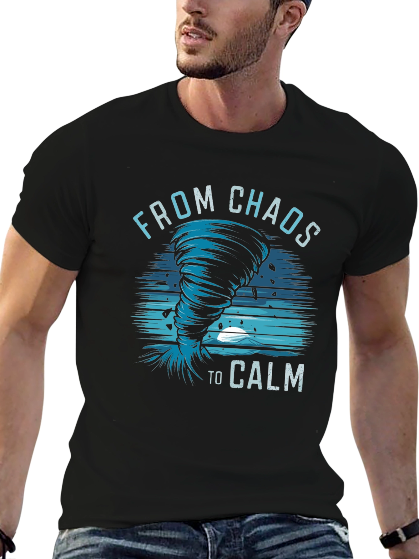 Chaos to Calm Graphic Tee - Mens Black T-Shirt