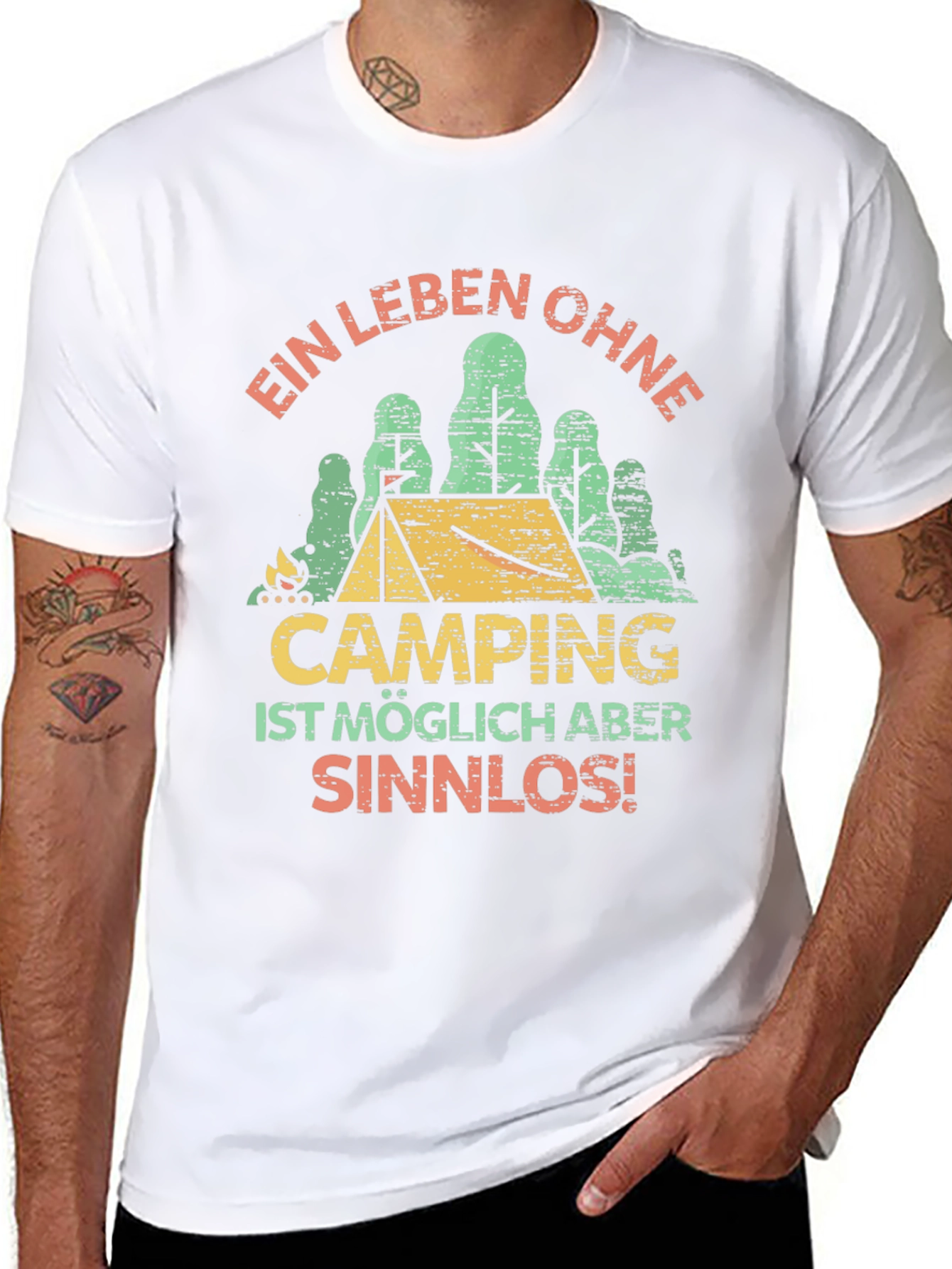 Camping is Sinnlos T-Shirt - Adventure Ready!