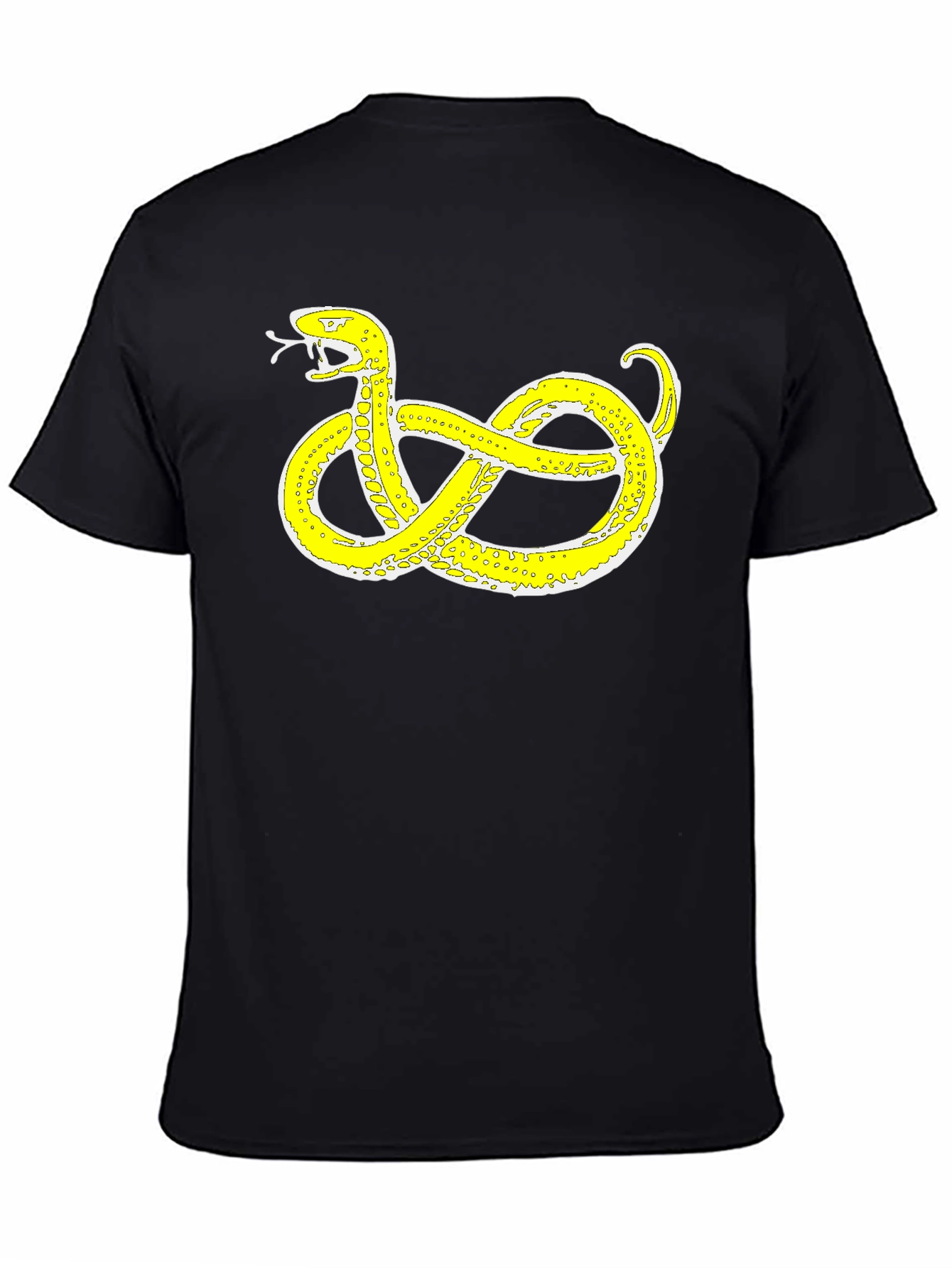 Black T-Shirt with Snake Design