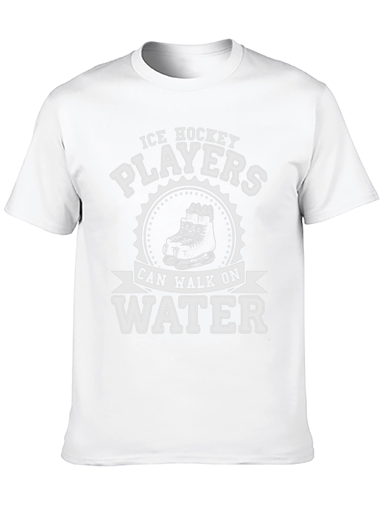 Ice Hockey Players Can Walk On Water Black T-Shirt